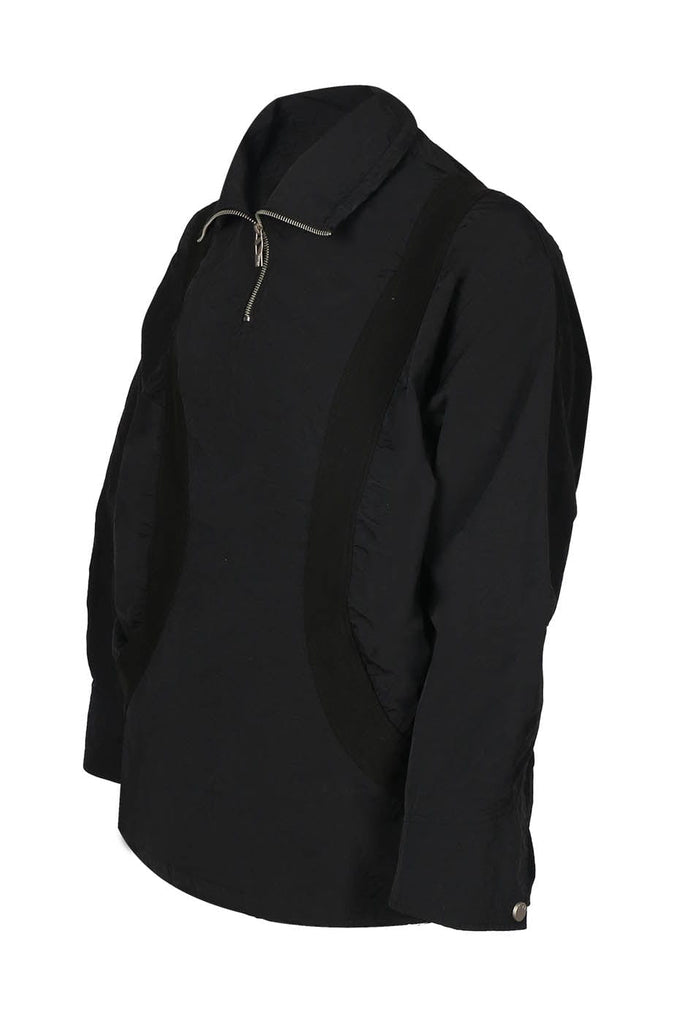RELABEL Arc Spliced Crinkled Half Zip Pullover, premium urban and streetwear designers apparel on PROJECTISR.com, RELABEL