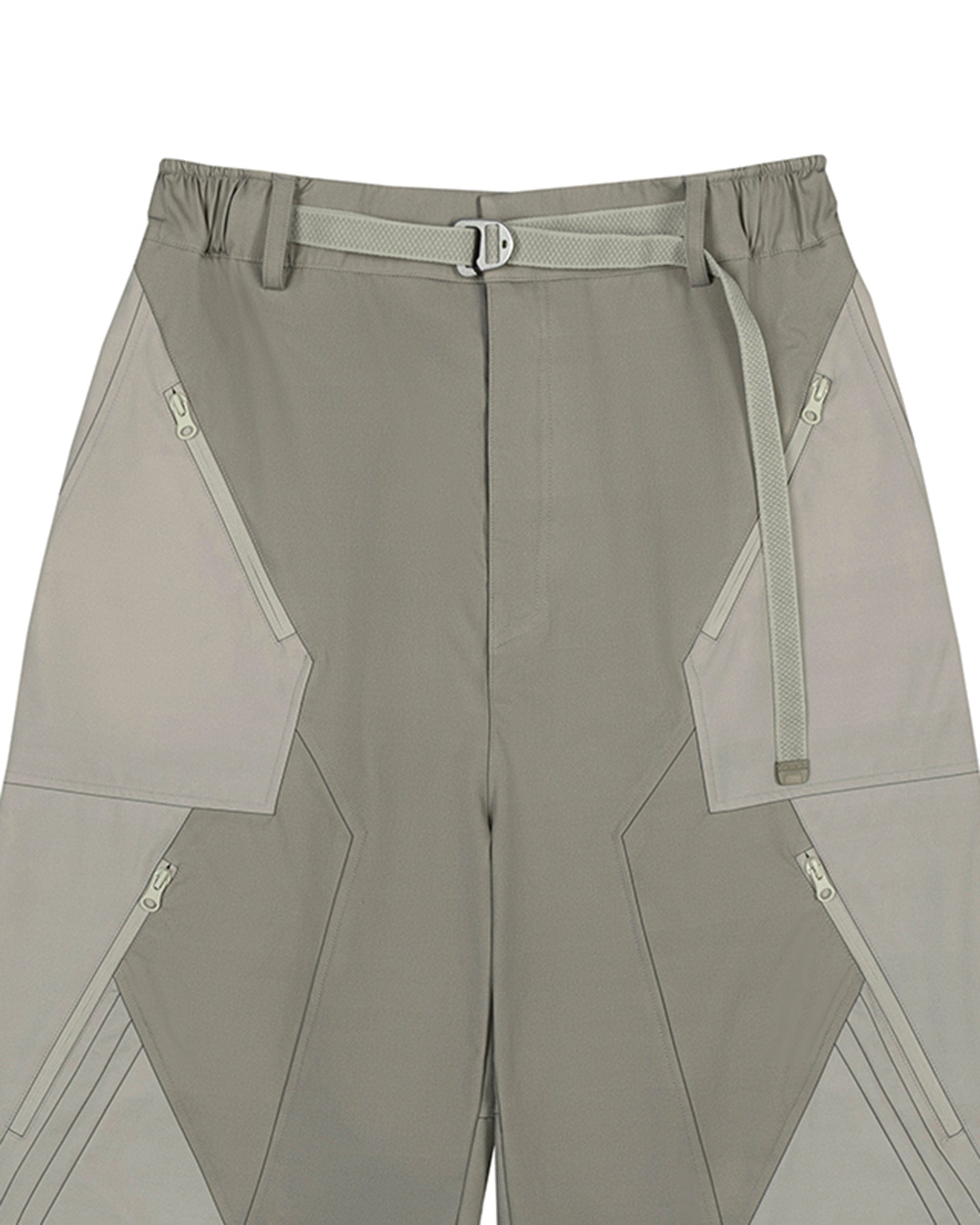 XIPHEVIL Demiurge Deconstructed Multi-Zipper Shorts Green