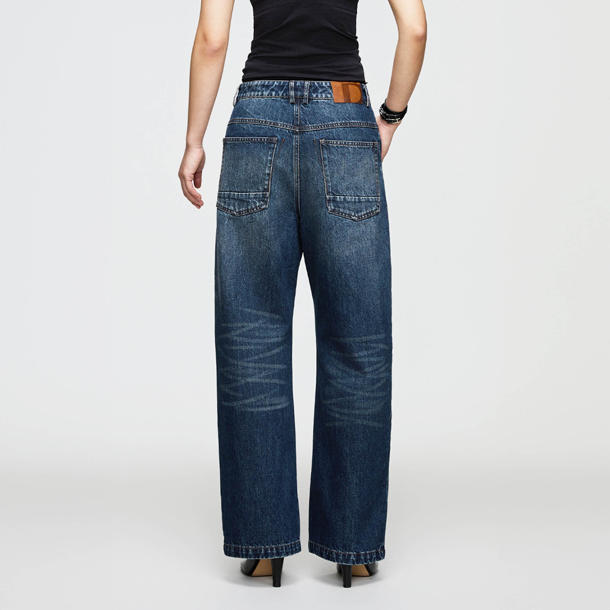 OPICLOTH Lyocell-Blend Washed Straight-Leg Jeans