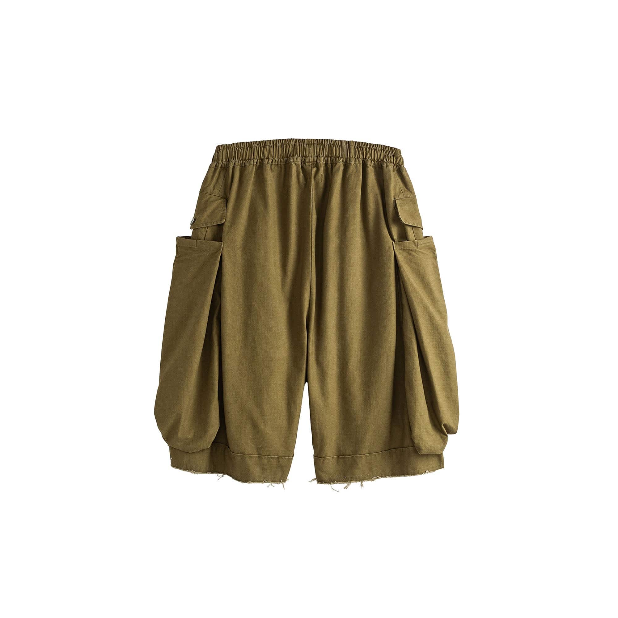 ME DA IGUAL Multi-Pocket Raw Hem Utility Balloon Shorts, premium urban and streetwear designers apparel on PROJECTISR.com, ME DA IGUAL