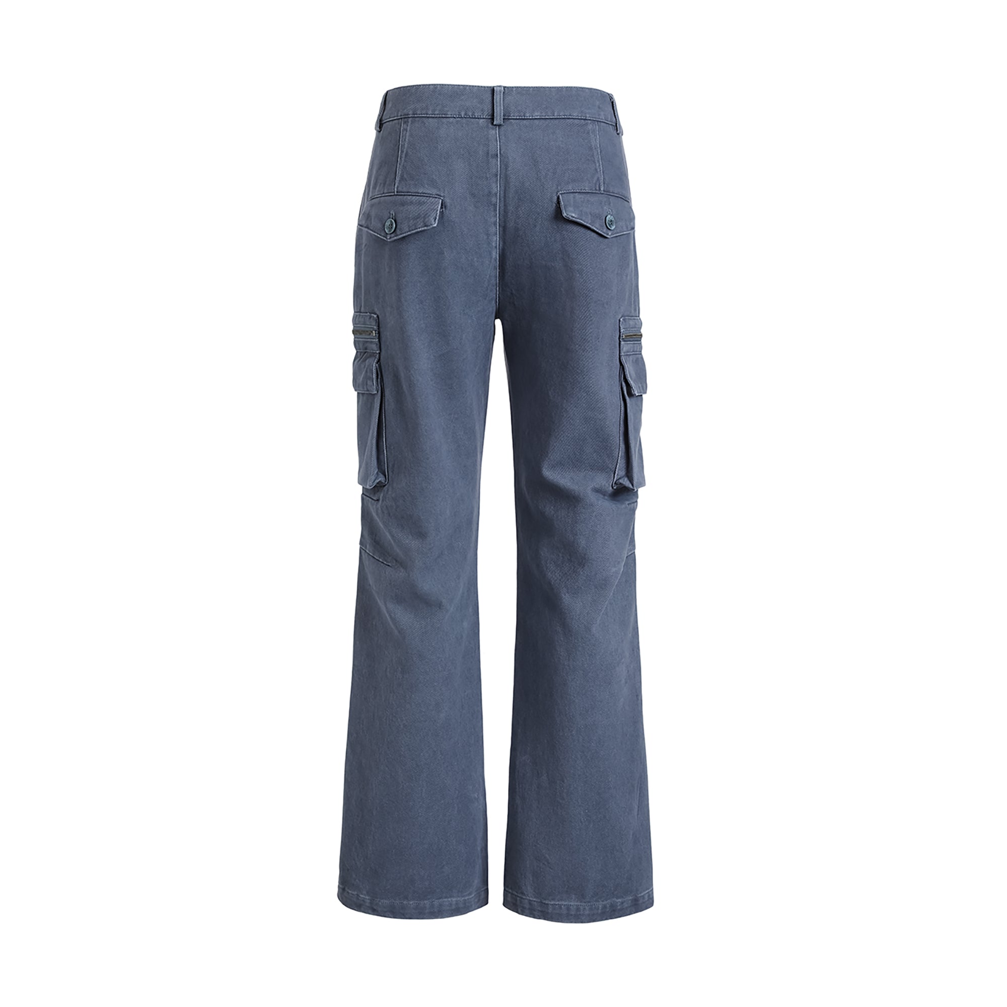 ELETEIZE Washed Floral-Waist Cargo Trousers