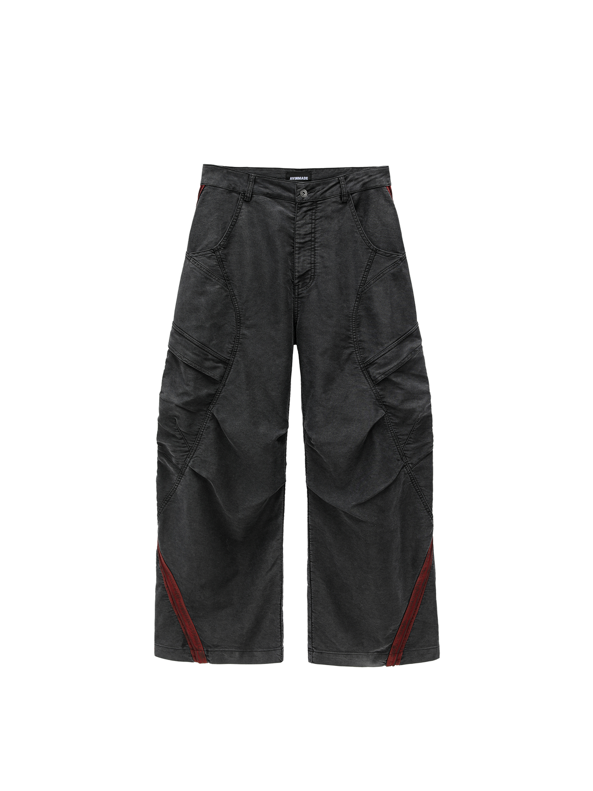 AVINMADE Contrast Curved Spliced Mole-Skin Cargo Trousers