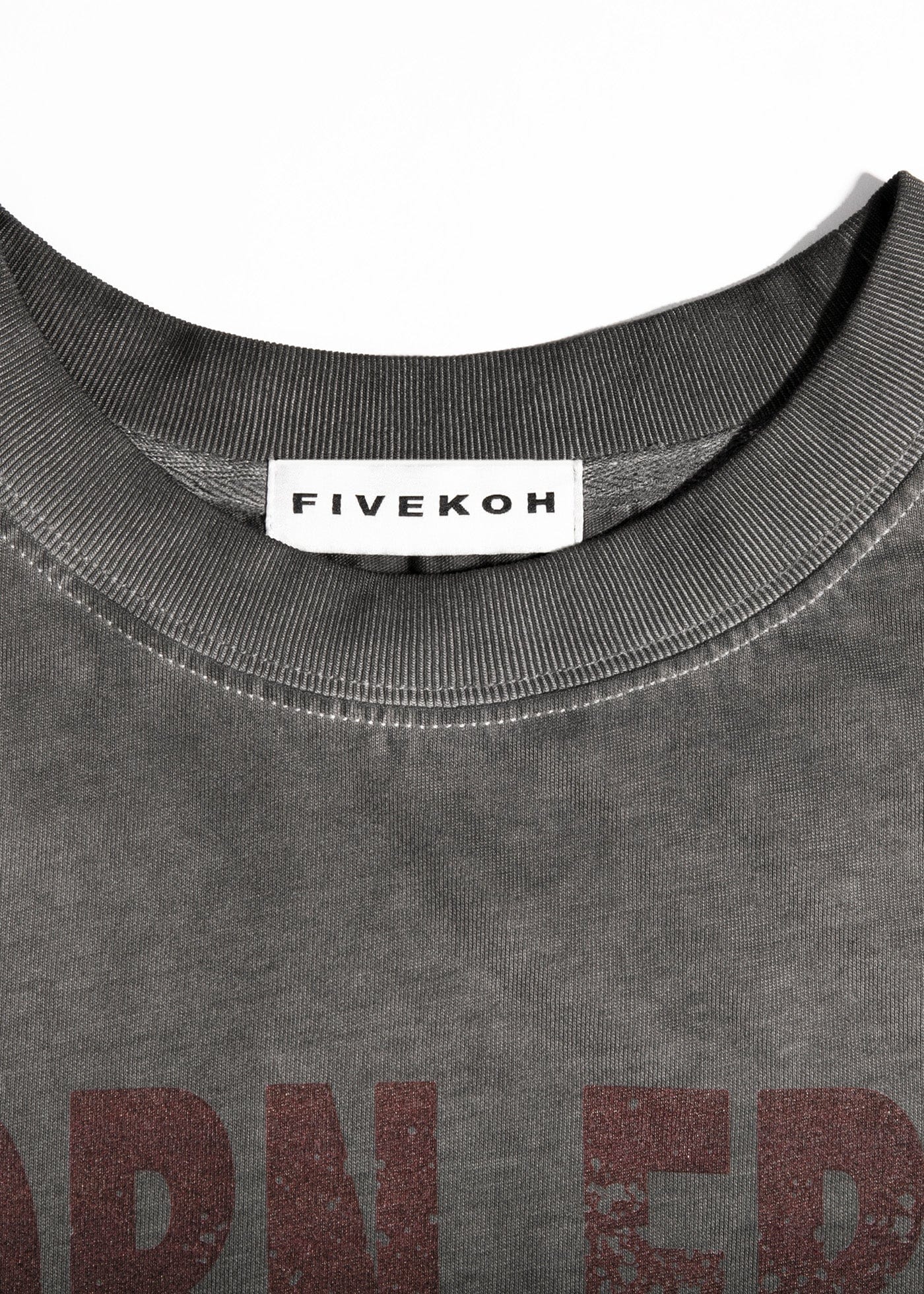 FIVEKOH Faded Graphics Washed T-Shirt