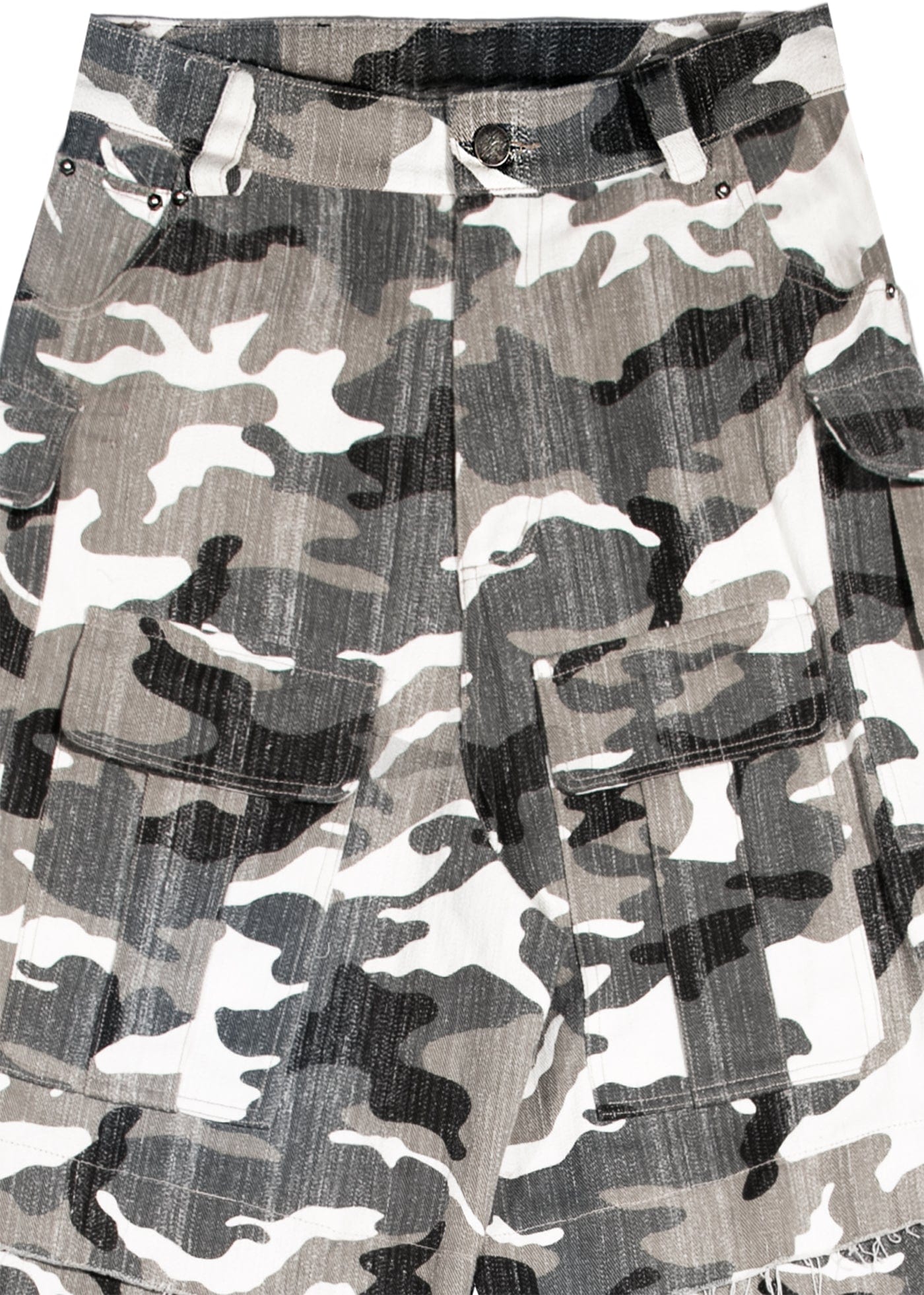 FIVEKOH Camo Detachable Distressed Cargo Pants