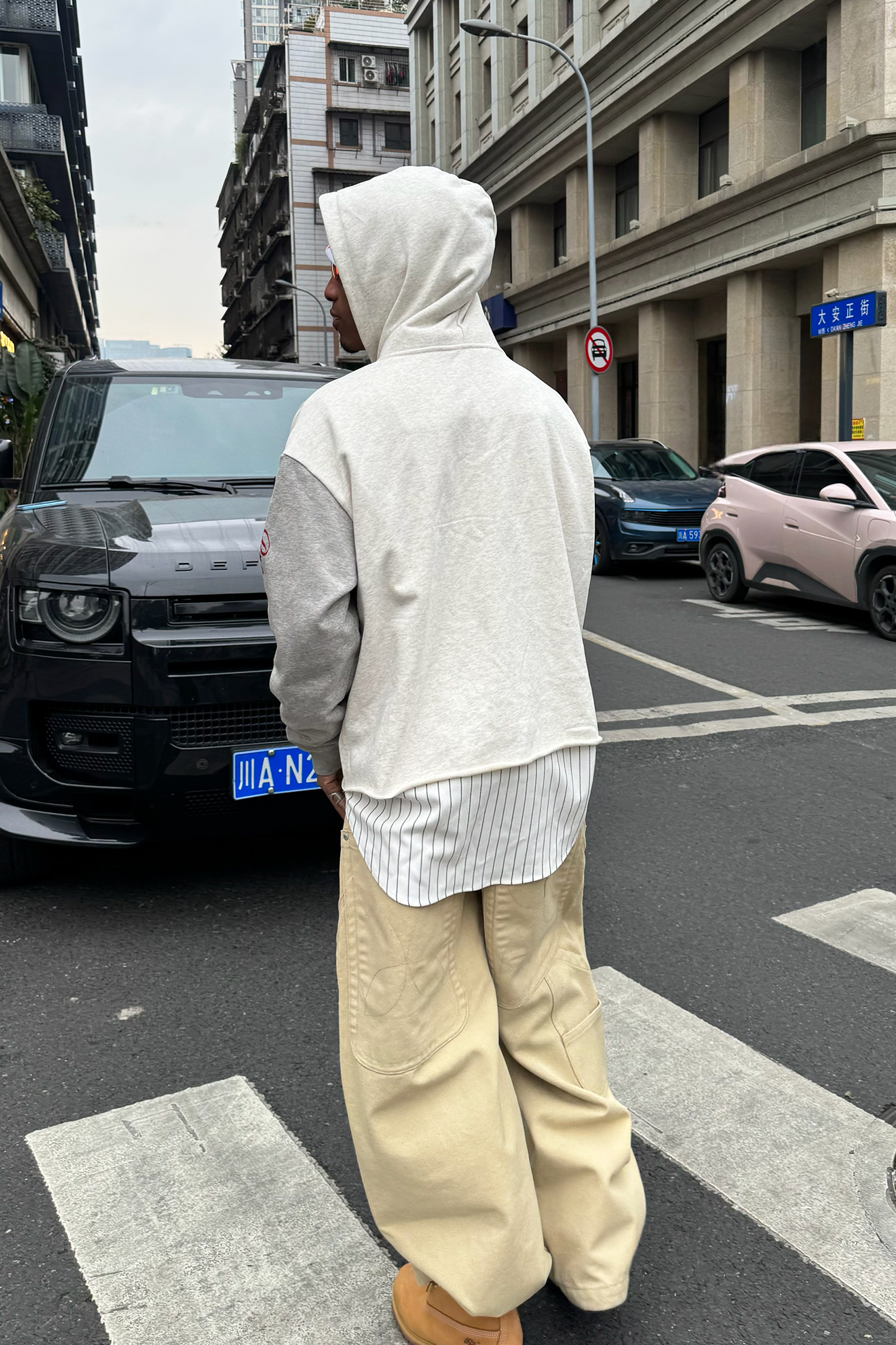 STEEPC Spliced Two-Tone Graphic Hooded Jacket, premium urban and streetwear designers apparel on PROJECTISR.com, STEEPC