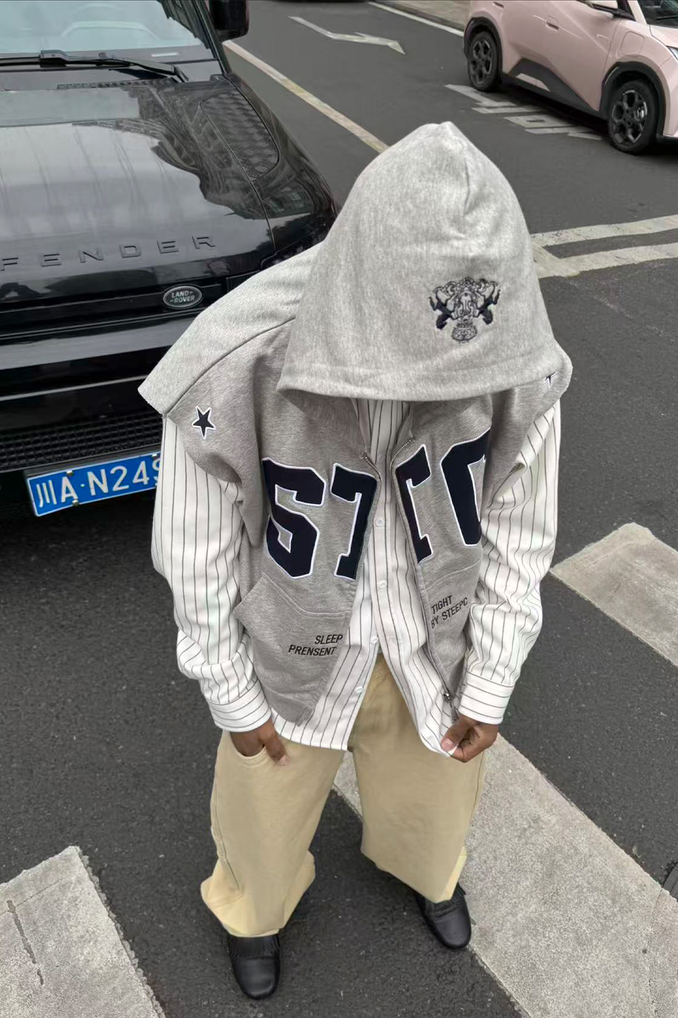STEEPC Hooded Zip-Up Sweat Vest