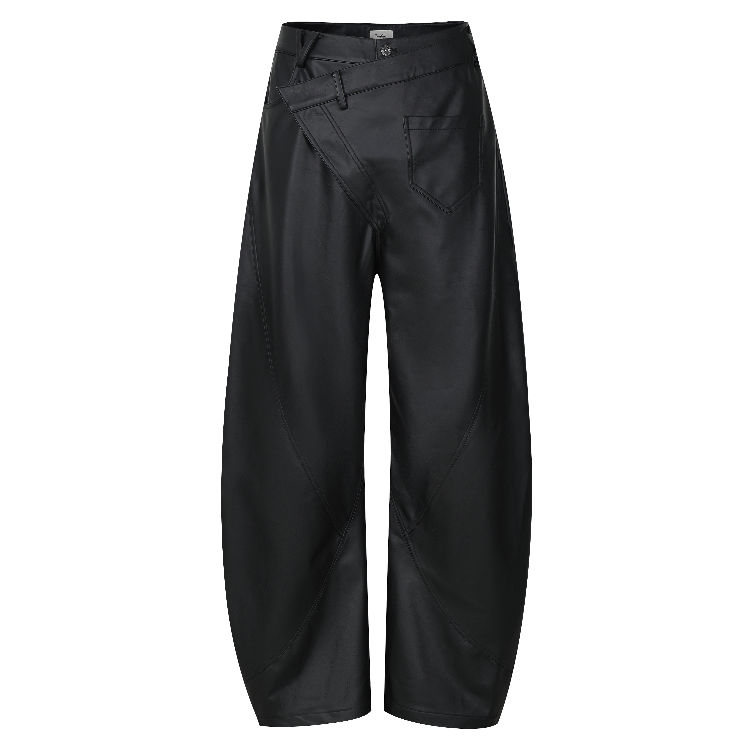 2000RSK Asymmetrical Spliced Sculptural Curved Trousers