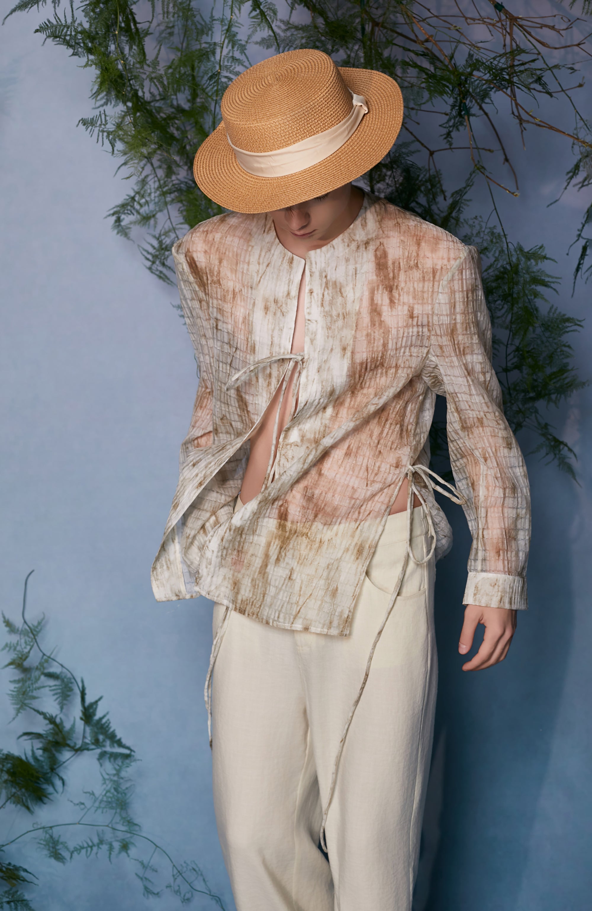 JIECHI Mandarin Wrap Closure Overshirt, premium urban and streetwear designers apparel on PROJECTISR.com, JIECHI