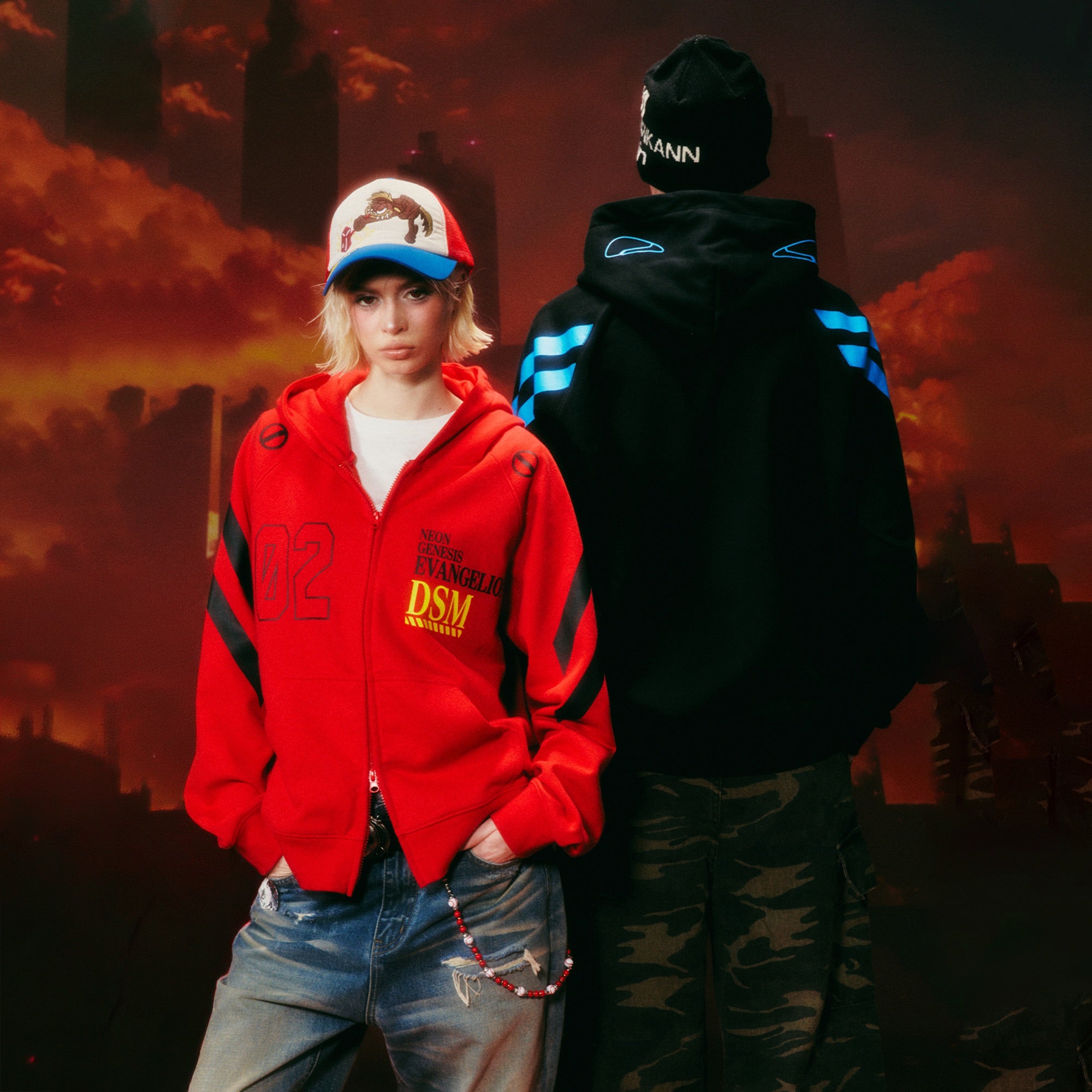 DONSMOKE x EVA Graphic Zipper Hoodie