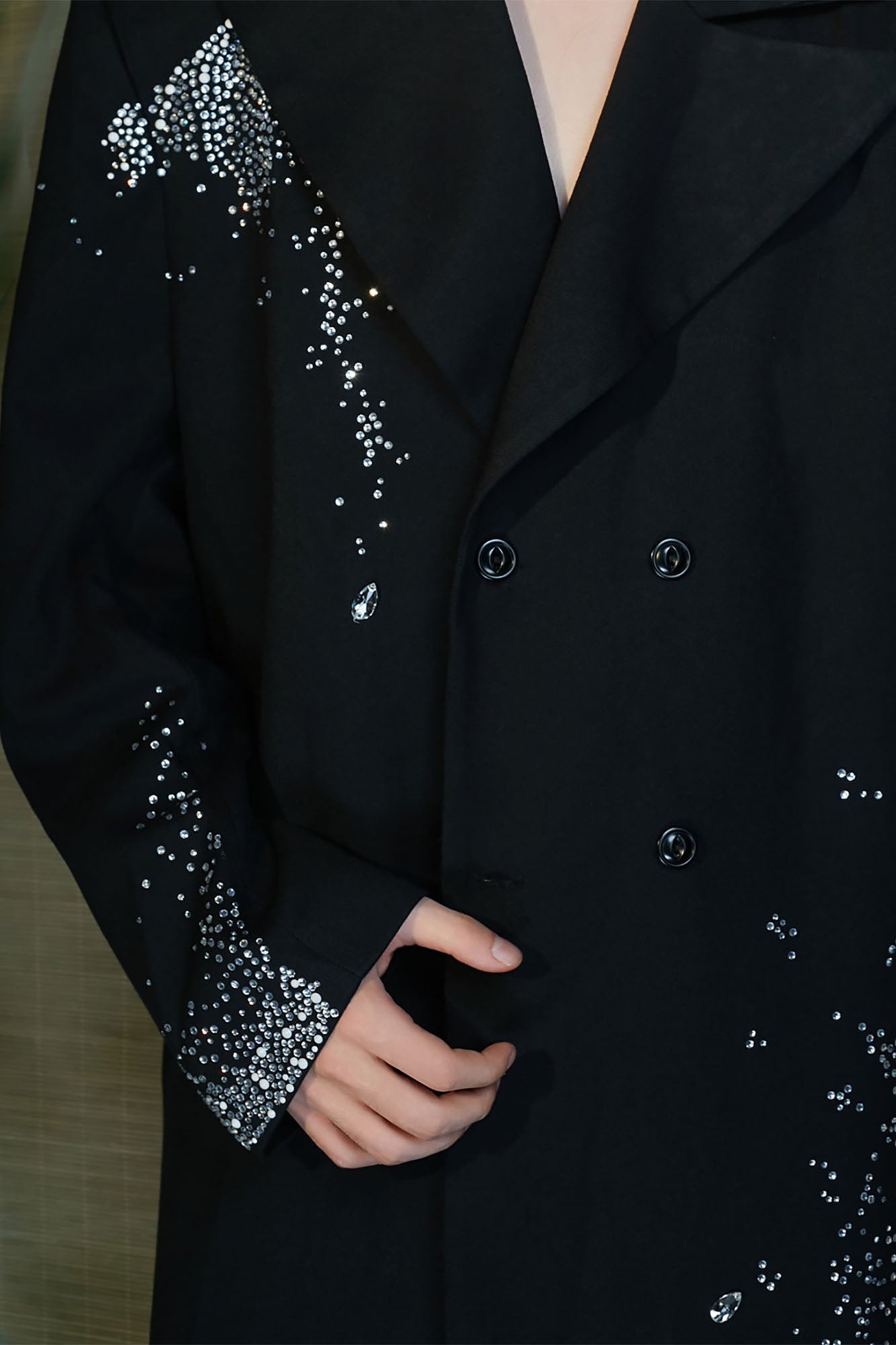 JIECHI Diamond Structured Overcoat, premium urban and streetwear designers apparel on PROJECTISR.com, JIECHI