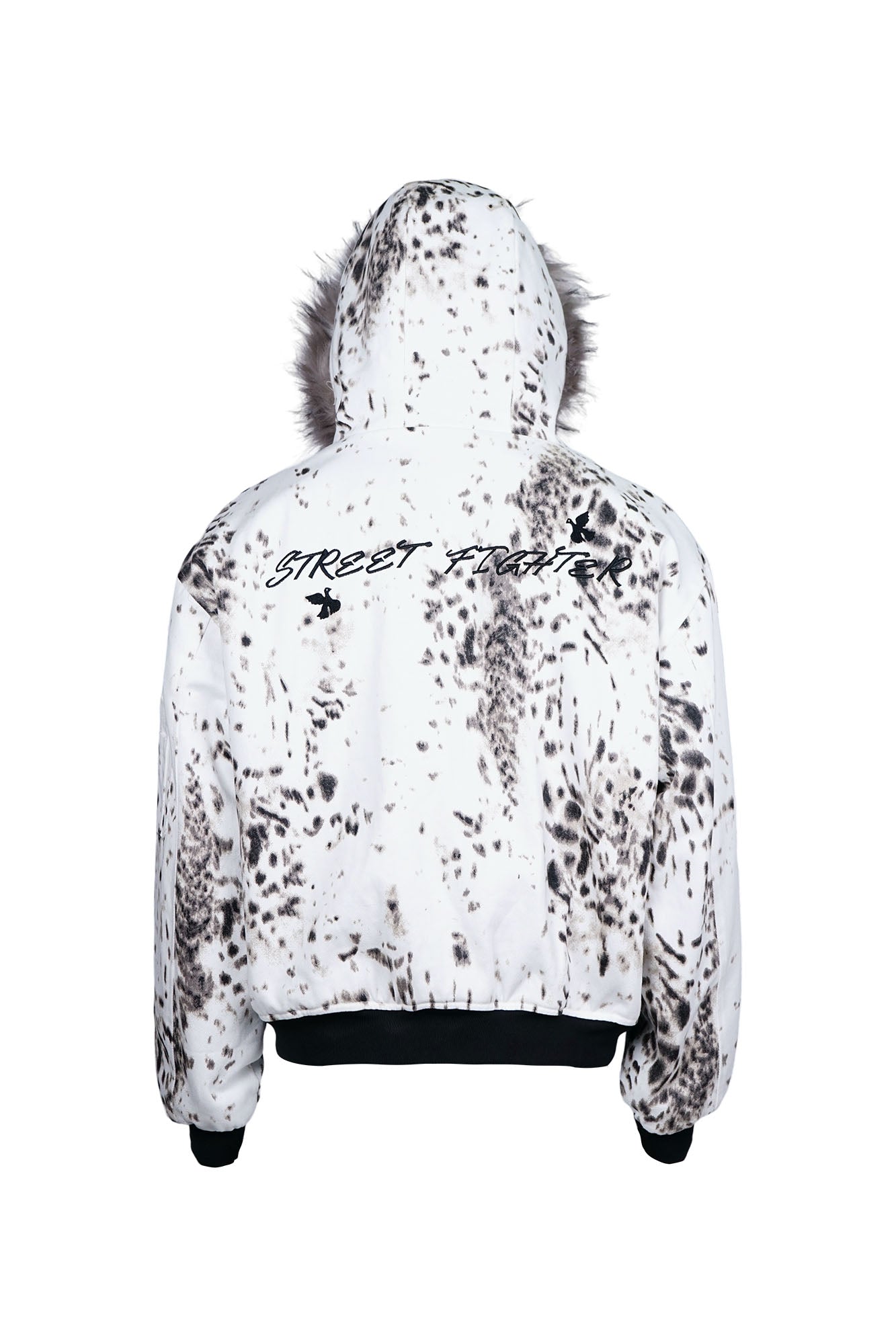 VINKID Leopard Faux Fur Hooded Padded Jacket