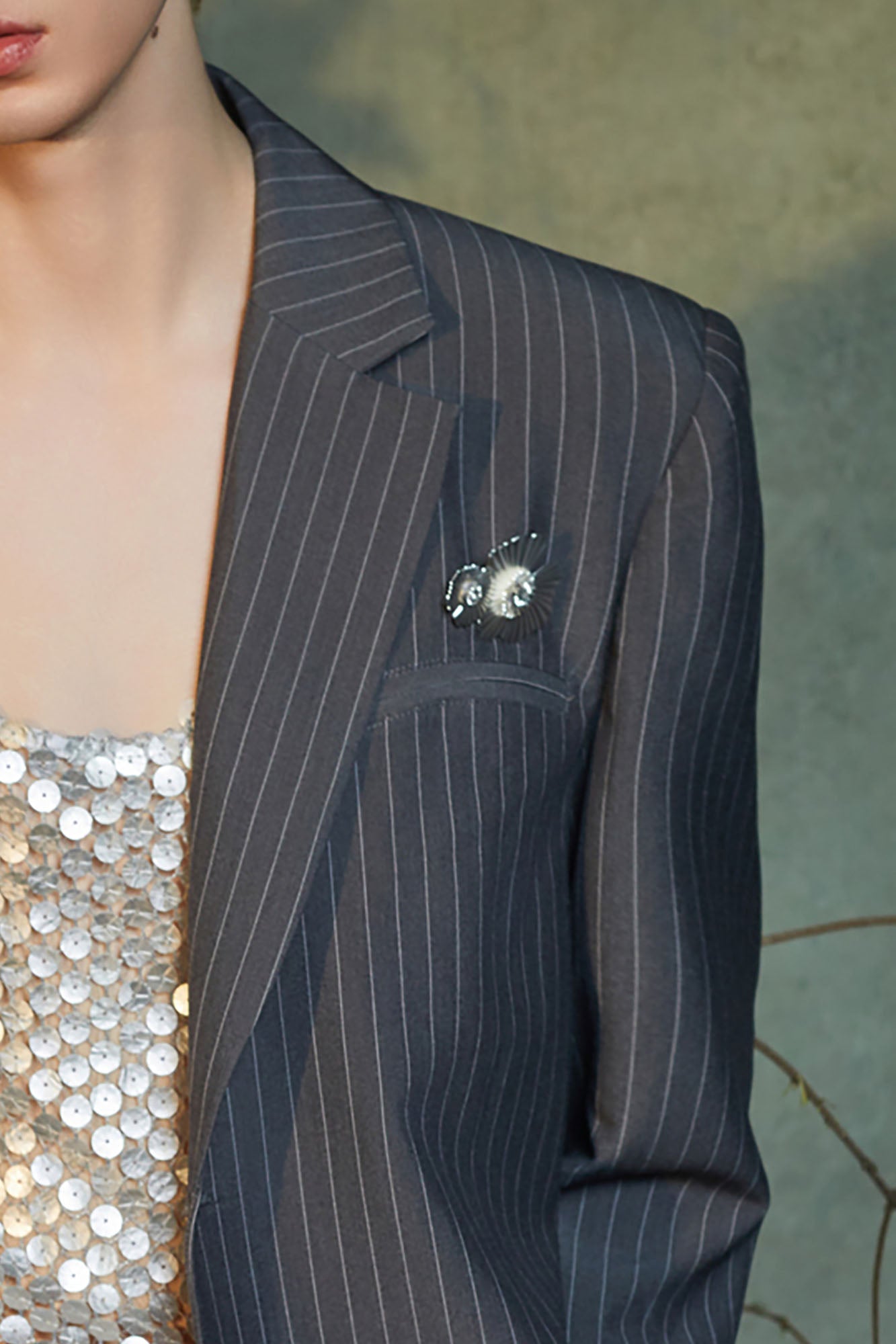 JIECHI Classic Pinstriped Blazer, premium urban and streetwear designers apparel on PROJECTISR.com, JIECHI