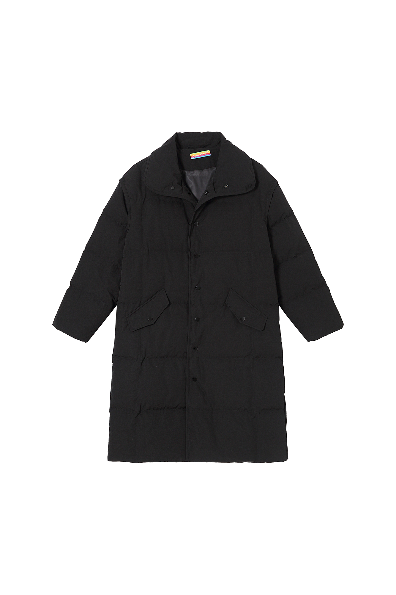 CLP High-Neck Longline Puffer Down Coat