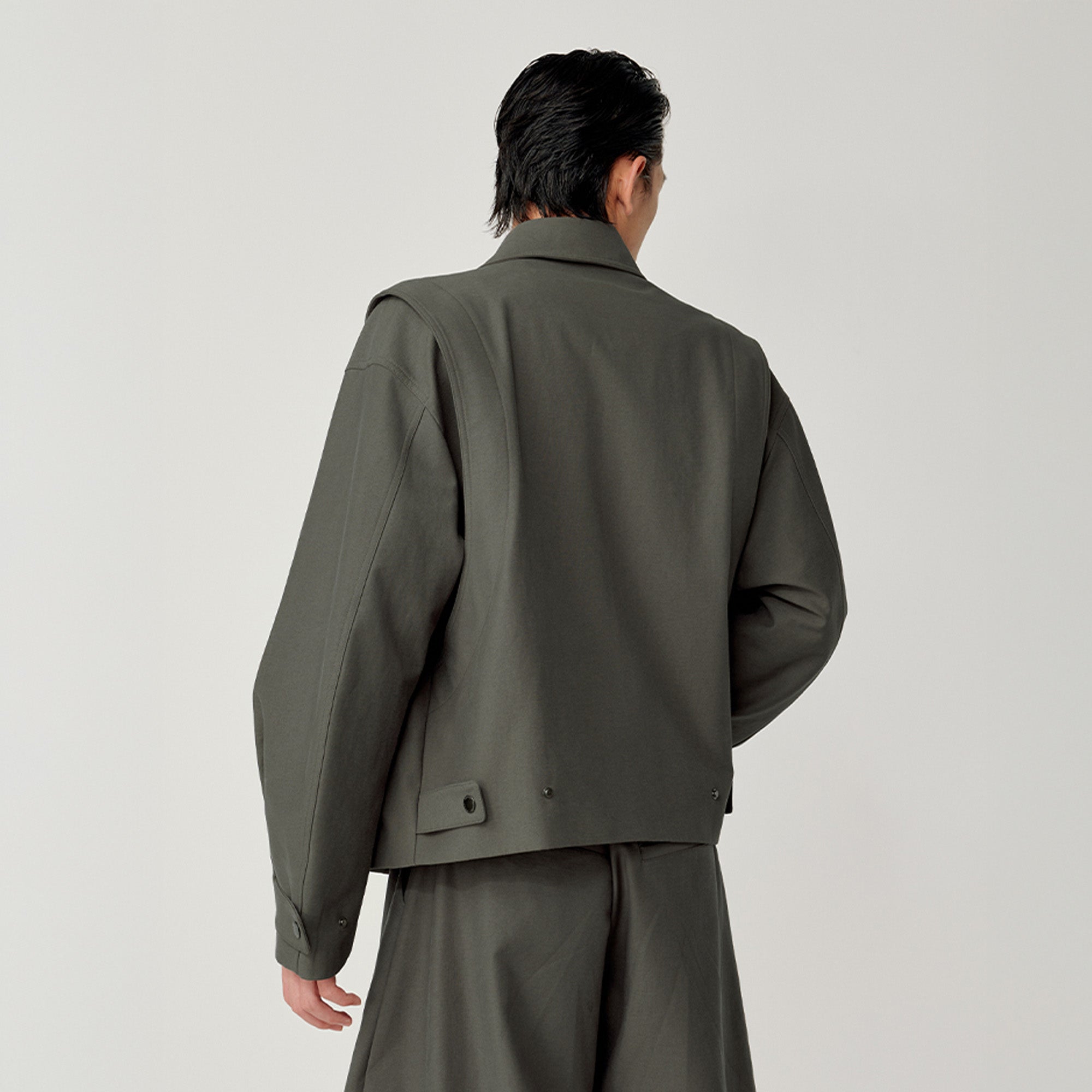 OPICLOTH Essential Structured Layered Double-Zip Jacket