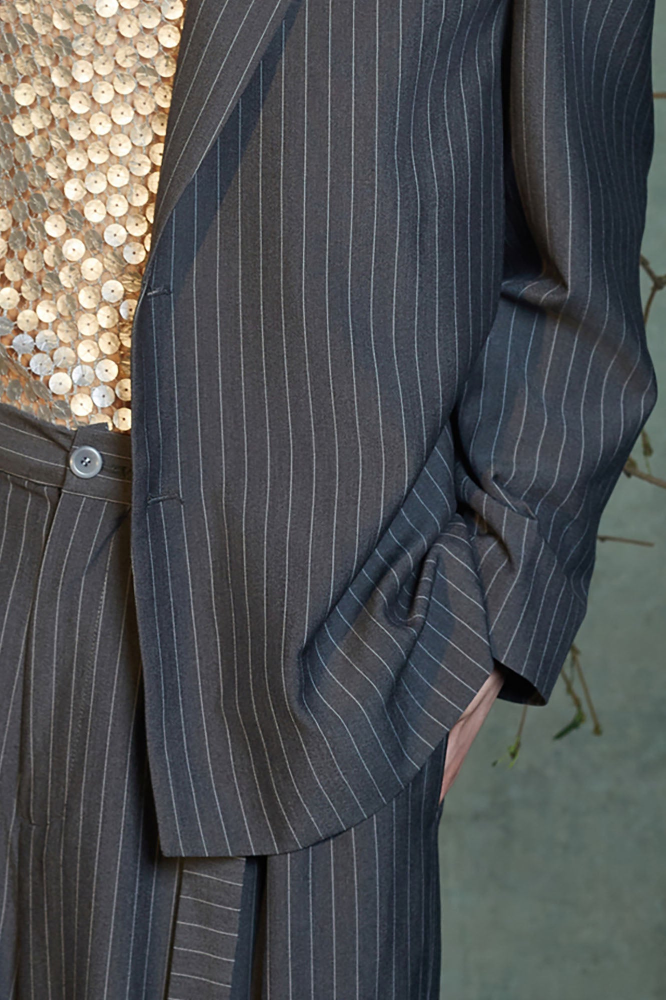JIECHI Classic Pinstriped Blazer, premium urban and streetwear designers apparel on PROJECTISR.com, JIECHI