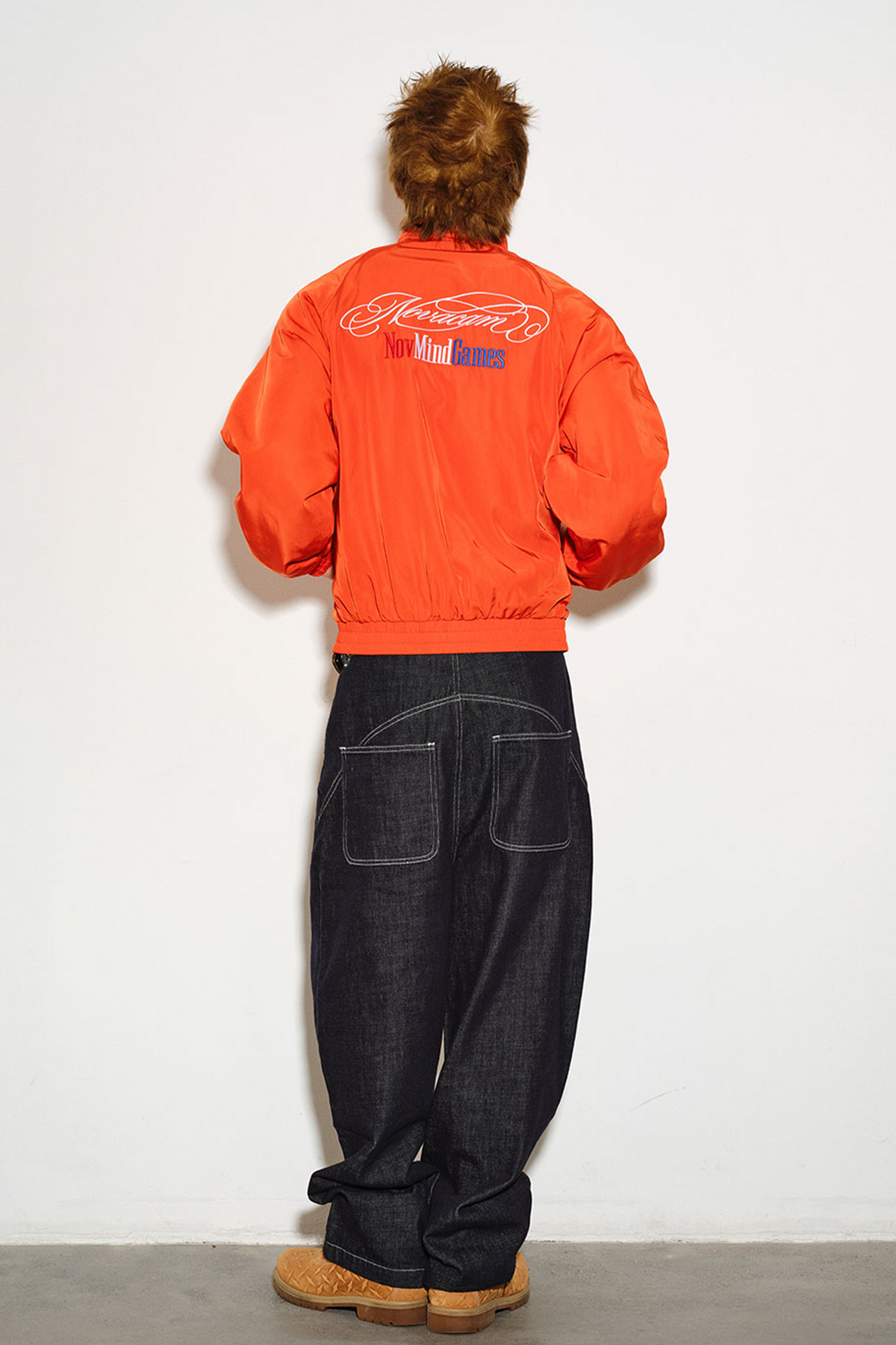 NOVACAM Retro Embroidered Fleece-Lined Woven Jacket
