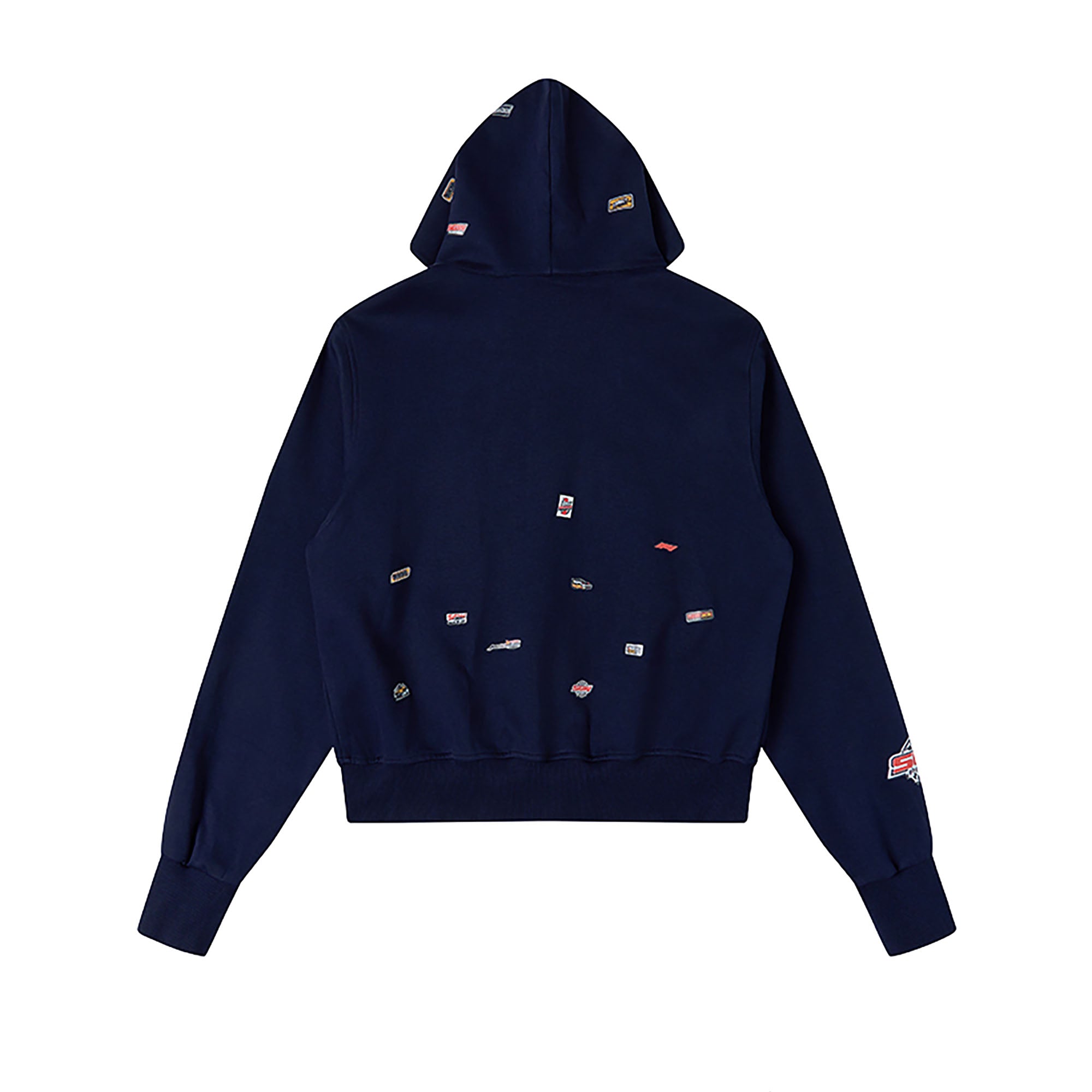 SAVAGEGROWTHWORLD Whimsical Stickers Zip-Up Hoodie
