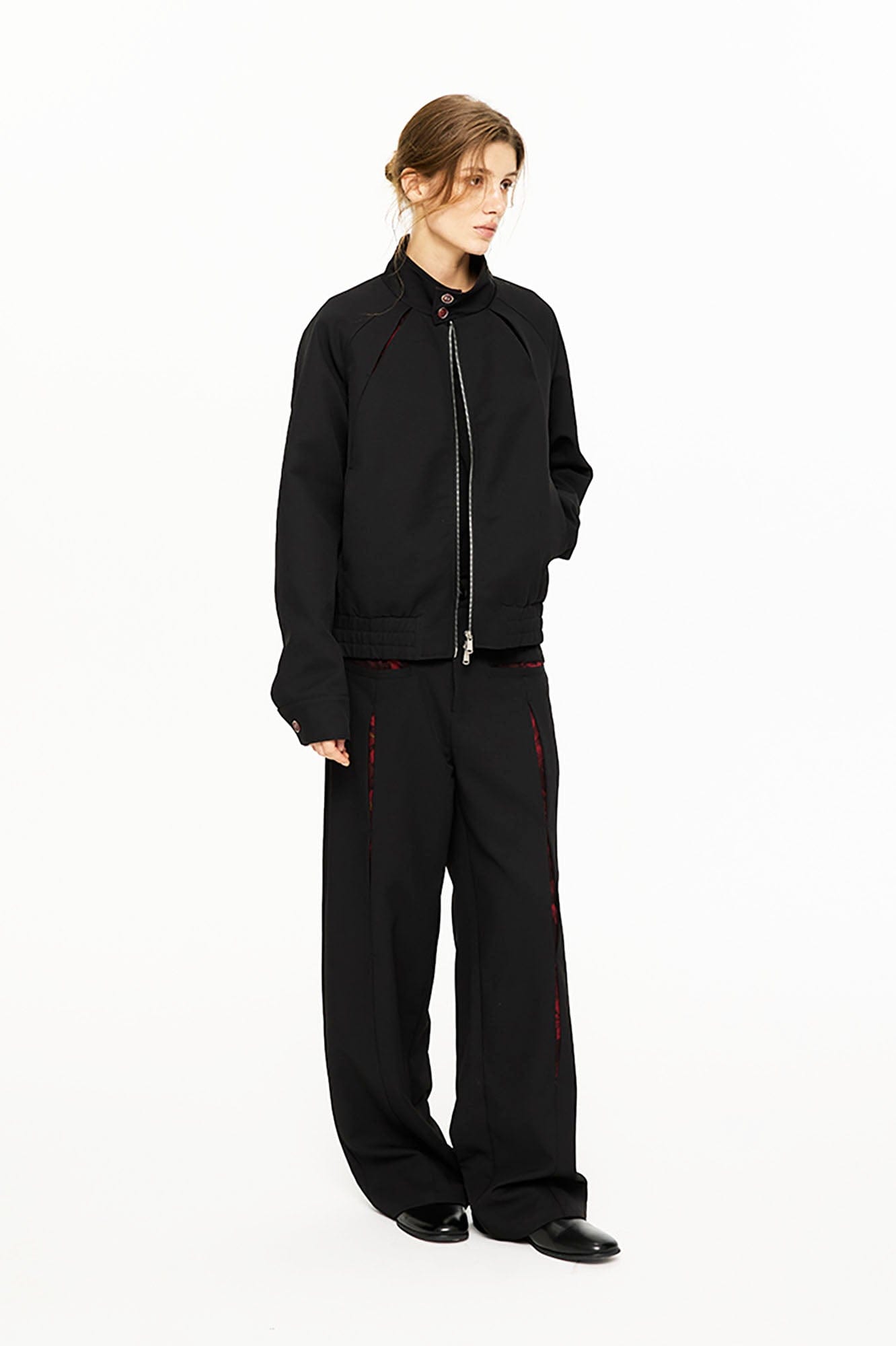 KREATE Floral Insert Slit Straight-Leg Trousers, premium urban and streetwear designers apparel on PROJECTISR.com, KREATE