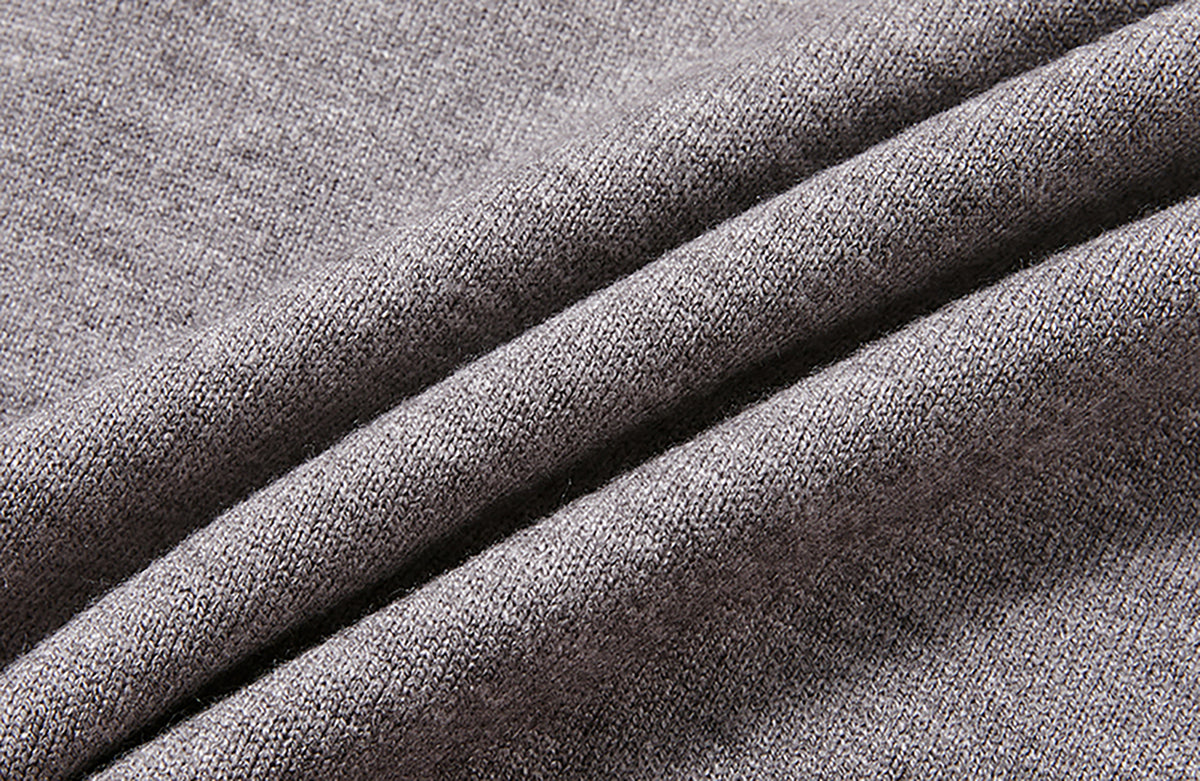 KREATE Curved Jacquard Half-Turtleneck Sweater