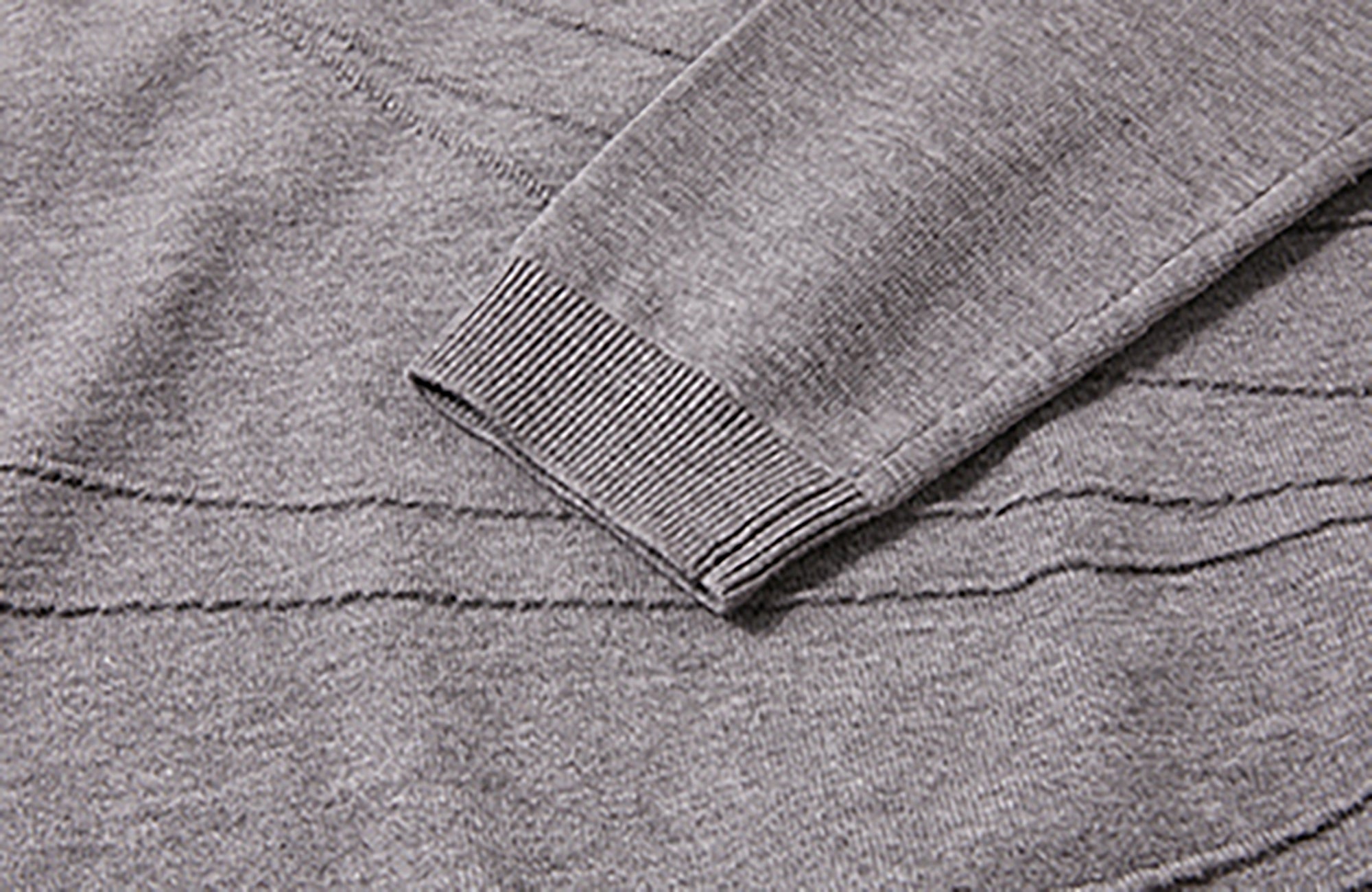 KREATE Curved Jacquard Half-Turtleneck Sweater