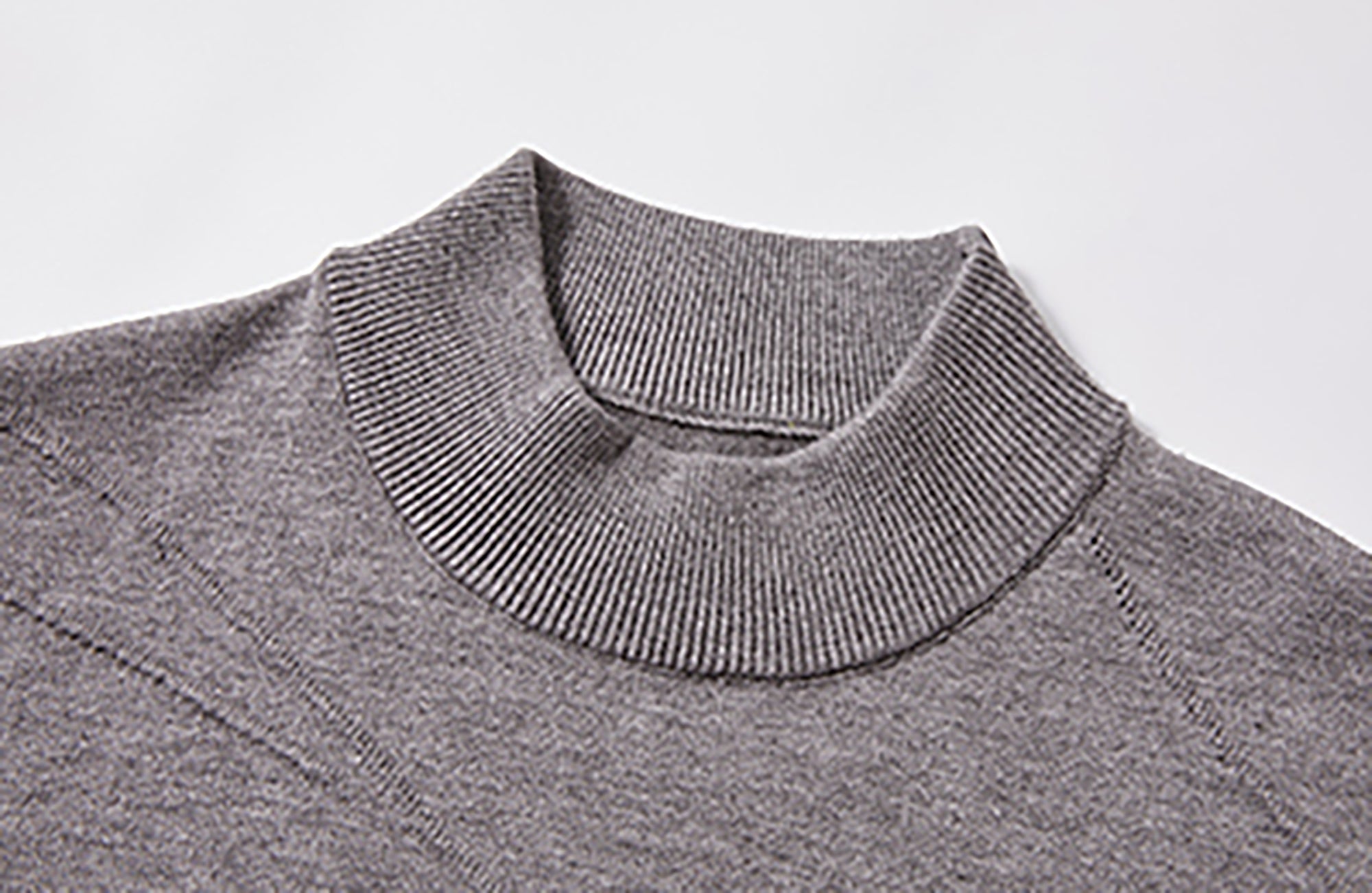 KREATE Curved Jacquard Half-Turtleneck Sweater