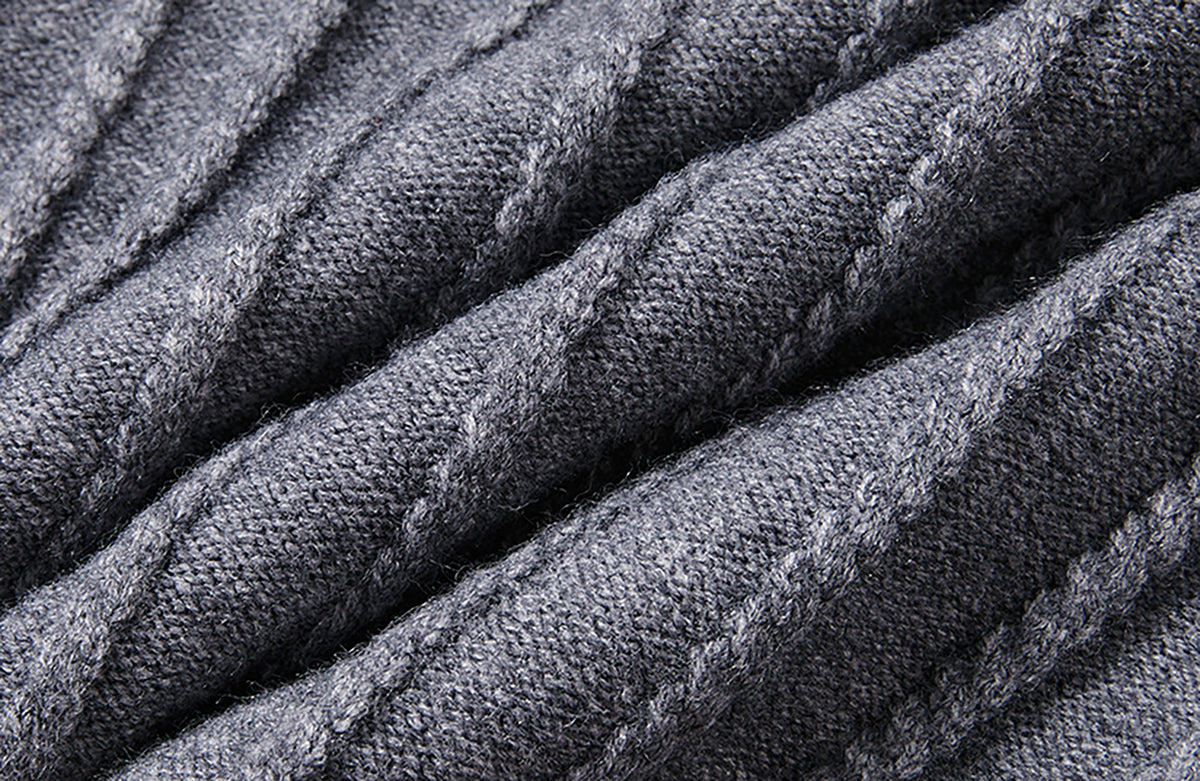 KREATE Deconstructed Cable-Knit Asymmetrical Cardigan