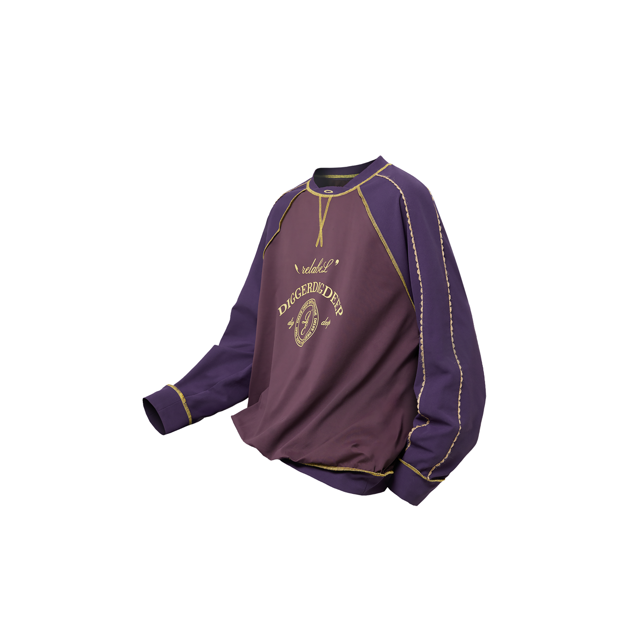 RELABEL Contrast Stitch Graphic Long-Sleeve Tee
