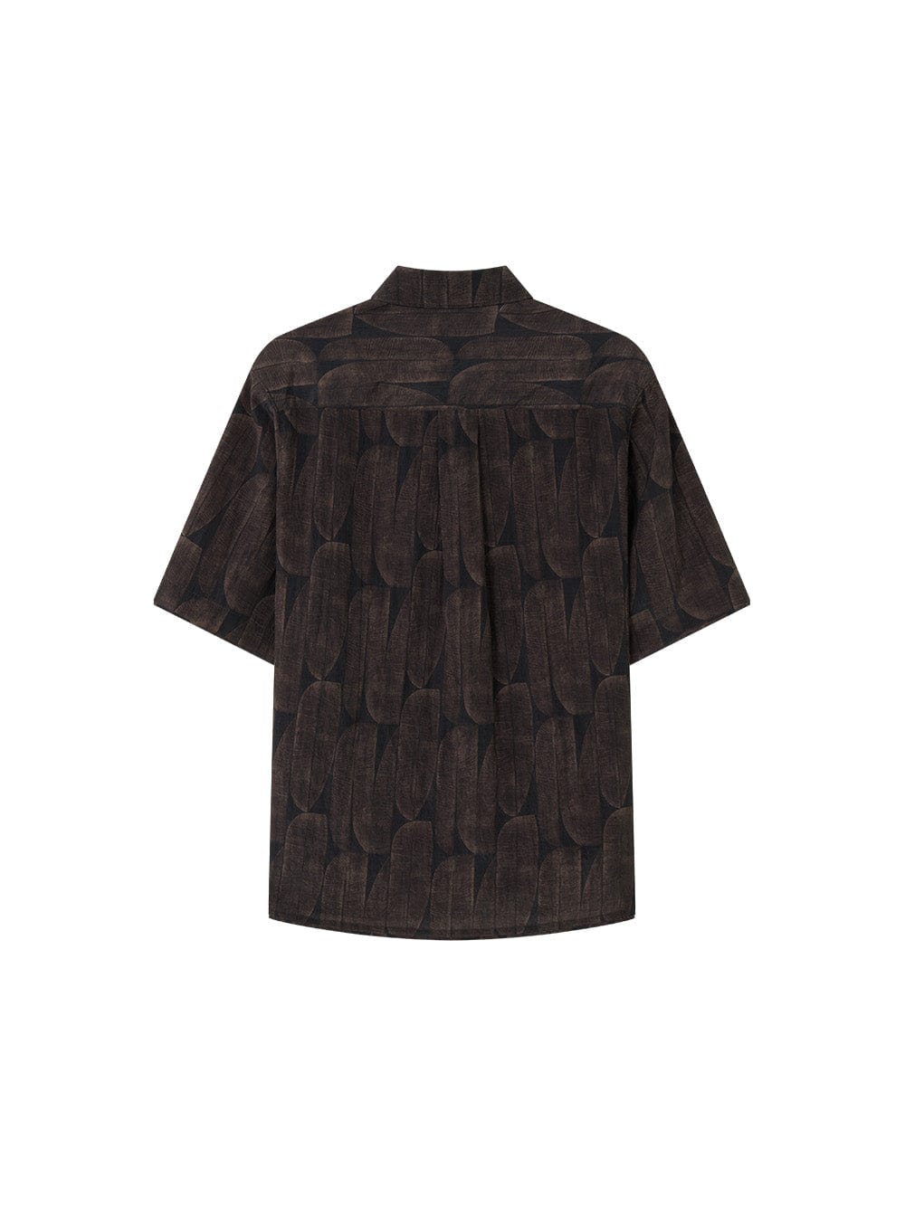 OPICLOTH Retro Textured Leaf Full-Print Half Shirt, premium urban and streetwear designers apparel on PROJECTISR.com, OPICLOTH