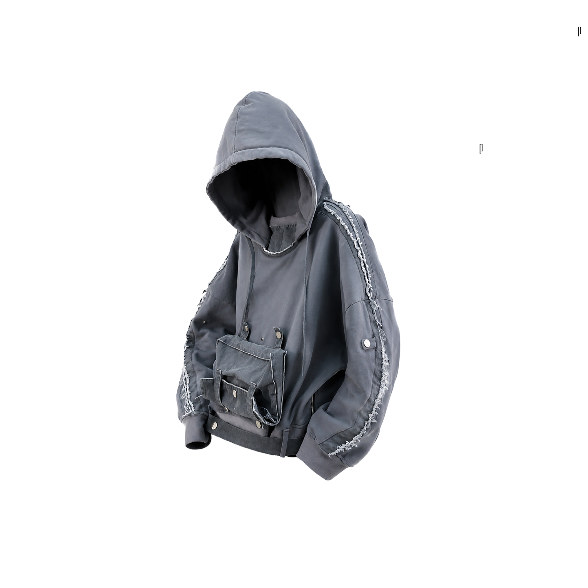RELABEL Detachable-Pocket Spliced Hooded Jacket