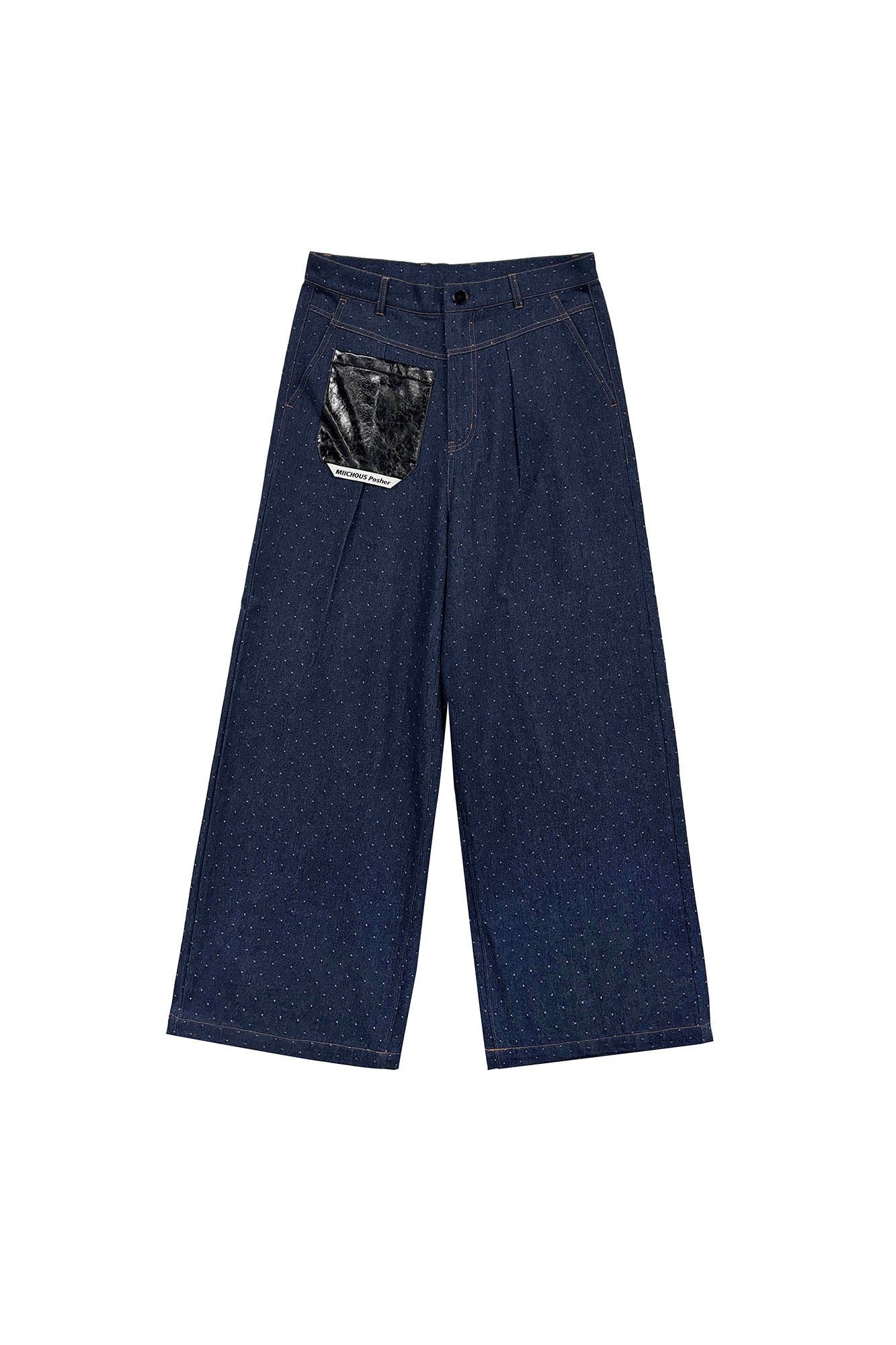 MIICHOUS Morning Mist Polka Wide-Leg Jeans