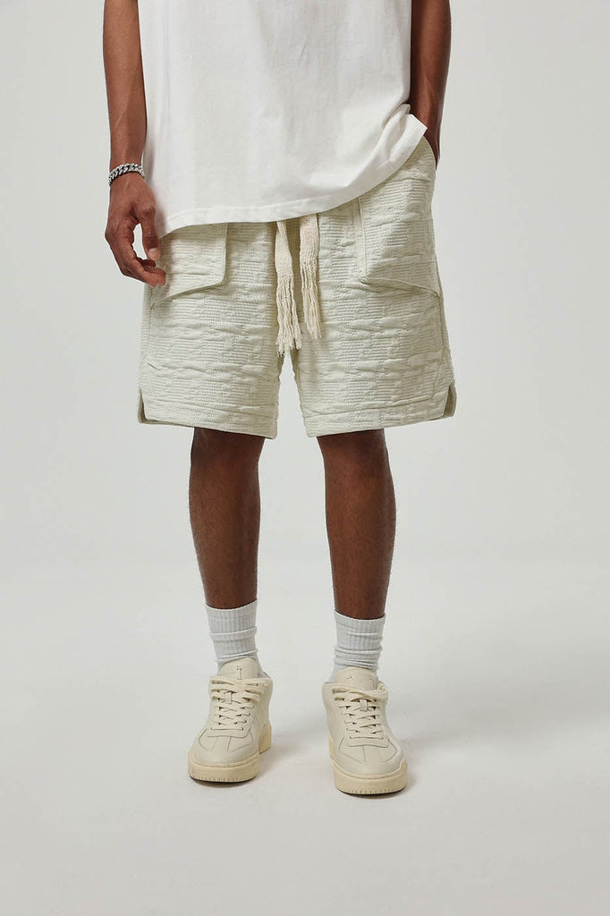 BONELESS Bas-Relief Texture Shorts, premium urban and streetwear designers apparel on PROJECTISR.com, BONELESS
