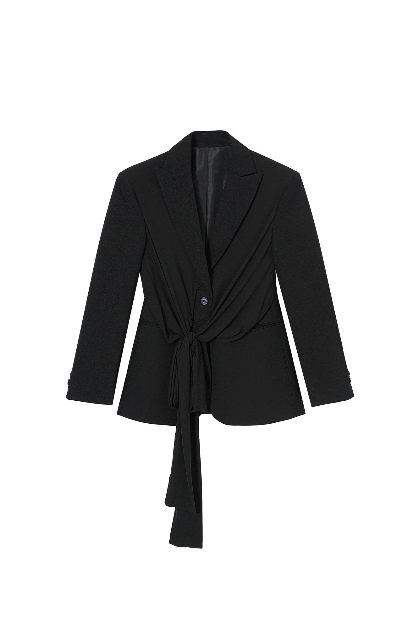 CLP Chic Draped Sash Waist Blazer, premium urban and streetwear designers apparel on PROJECTISR.com, CLP