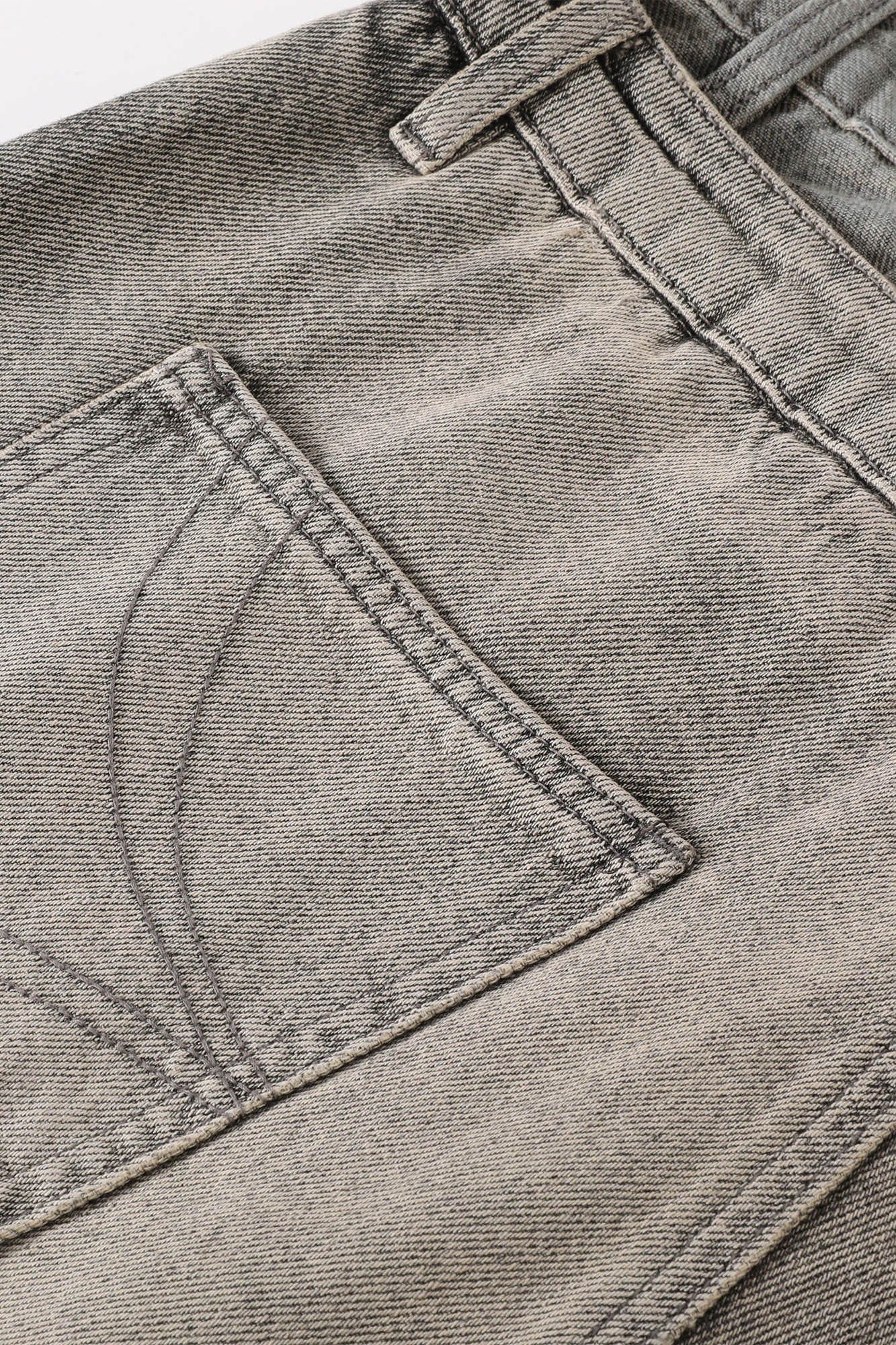 KREATE Washed Double-Waist Jeans