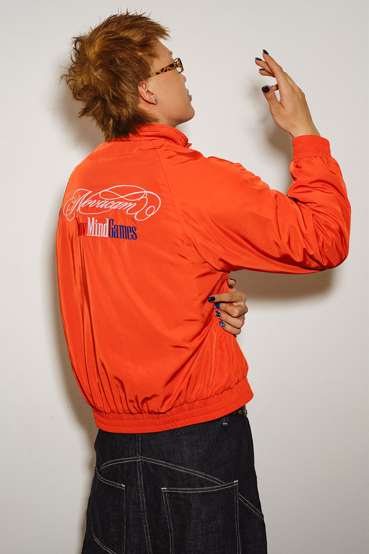 NOVACAM Retro Embroidered Fleece-Lined Woven Jacket