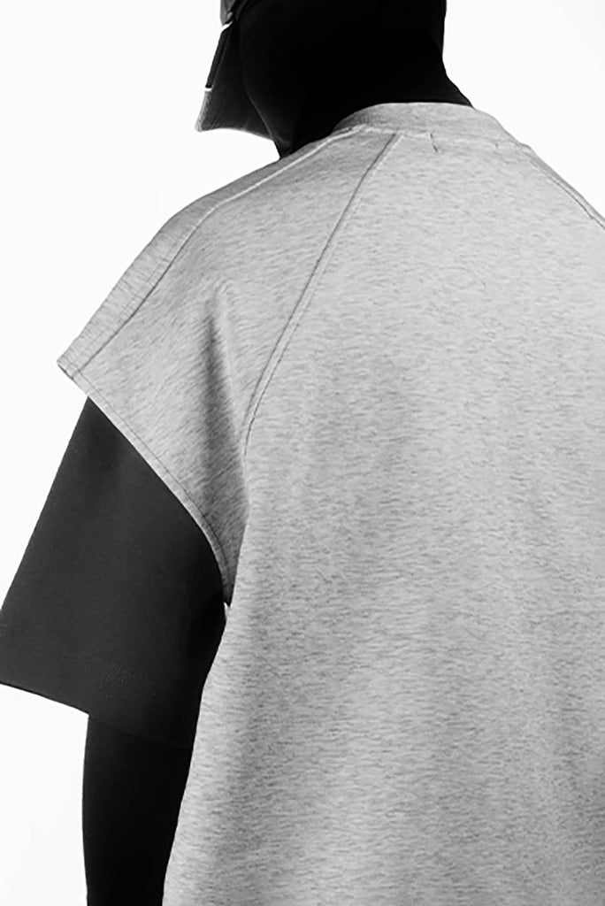 FIVEKOH Essential Spliced Sleeveless Quarter-Zip T-Shirt, premium urban and streetwear designers apparel on PROJECTISR.com, FIVEKOH