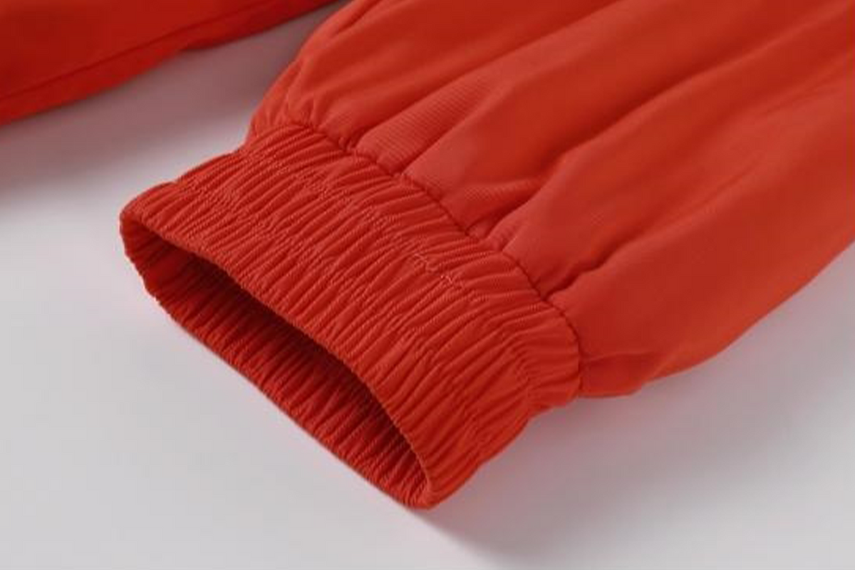NOVACAM Retro Embroidered Fleece-Lined Woven Jacket