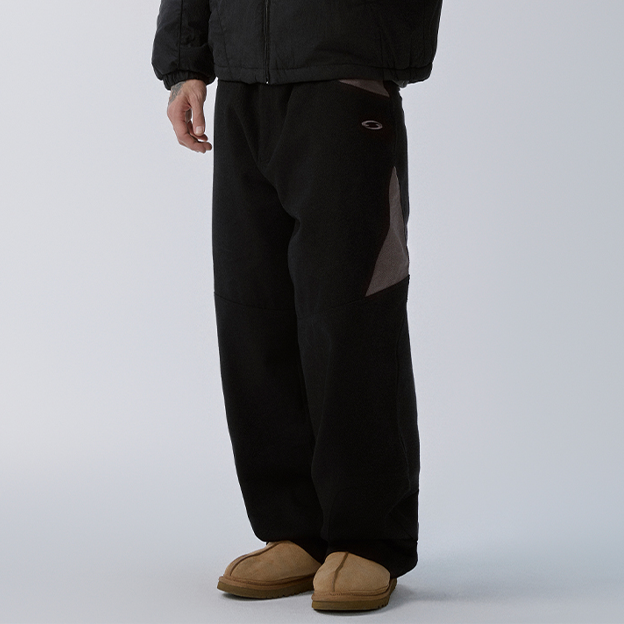 F2CE Paneled Contrast Embroidered LOGO Pants, premium urban and streetwear designers apparel on PROJECTISR.com, F2CE