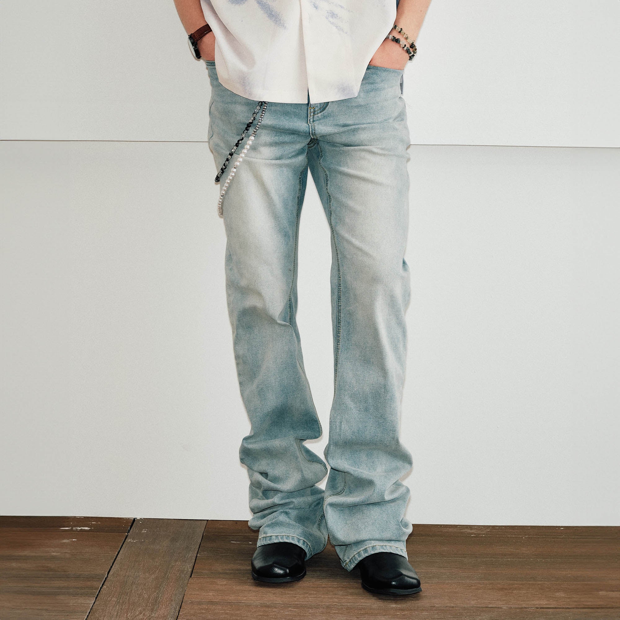 KREATE Classic Washed Straight Jeans