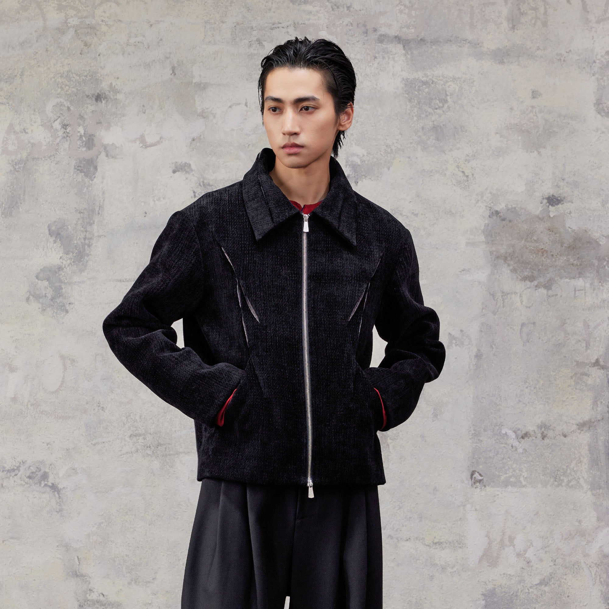 ALVNG AR ANTS Chenille Dual Zip Jacket