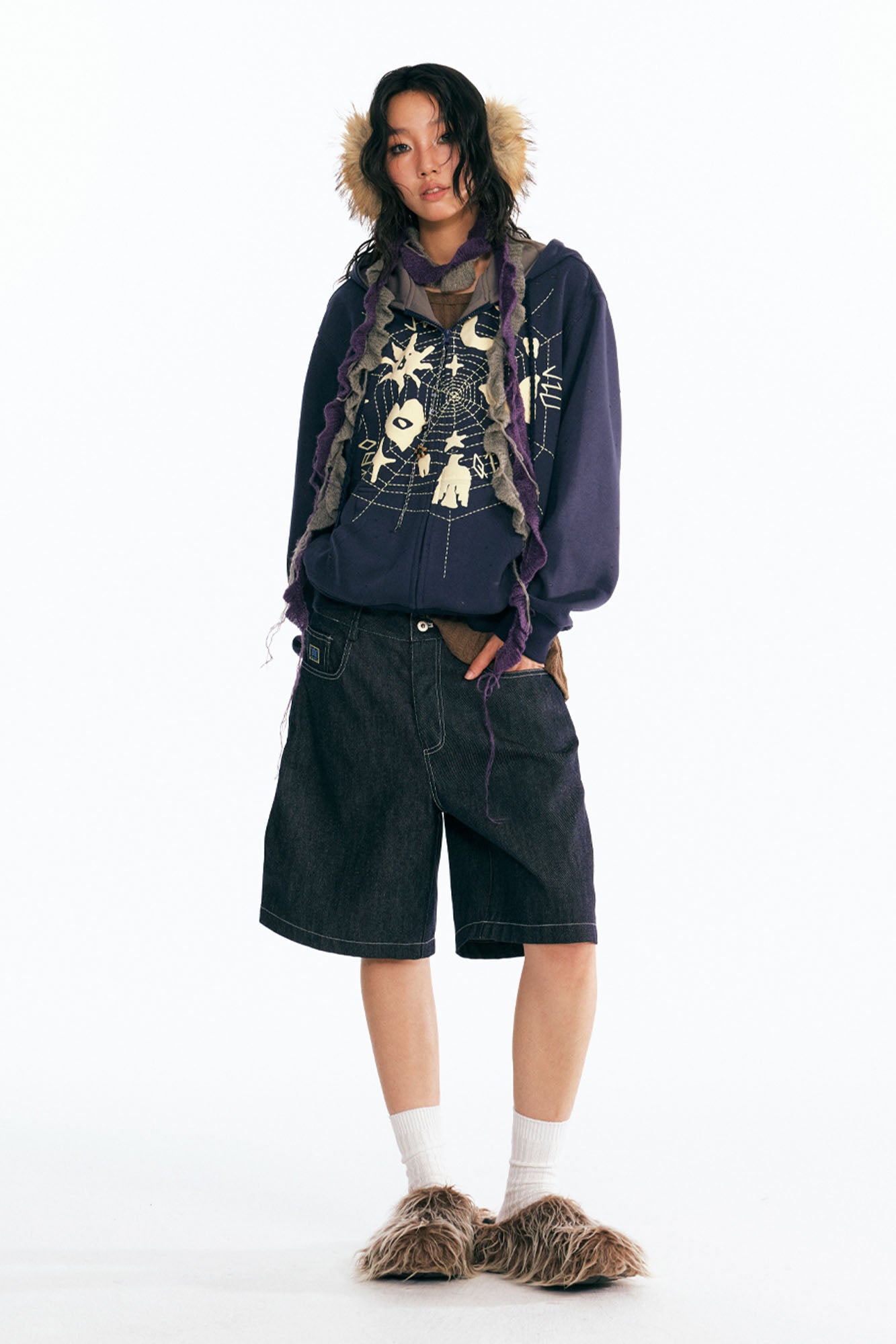 1997 POSTOFFICE Dreamcatcher Graphic Zip-Up Hoodie, premium urban and streetwear designers apparel on PROJECTISR.com, 1997 POSTOFFICE