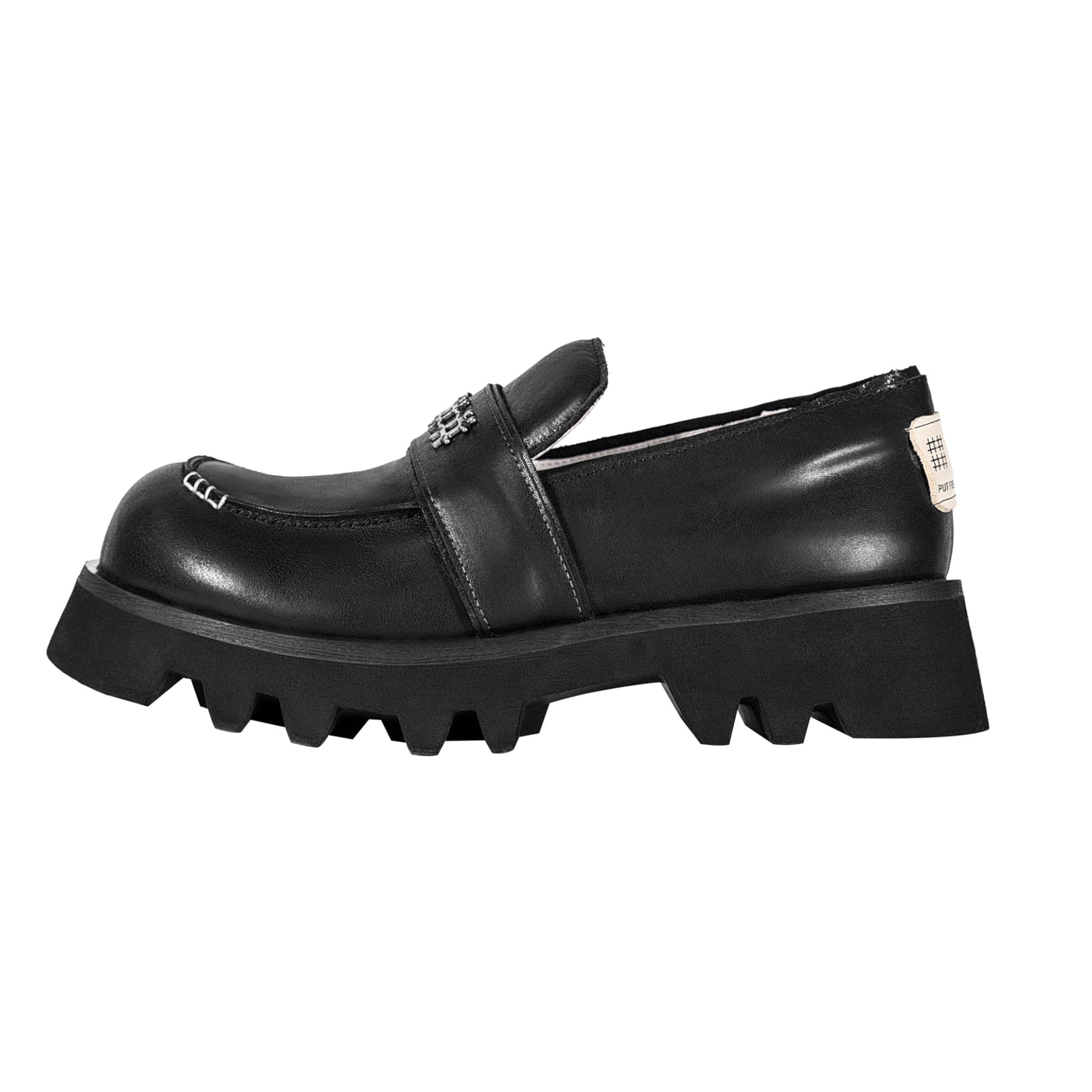 REWRITE Cowhide Chunky Sole Loafers Black, premium urban and streetwear designers apparel on PROJECTISR.com, REWRITE