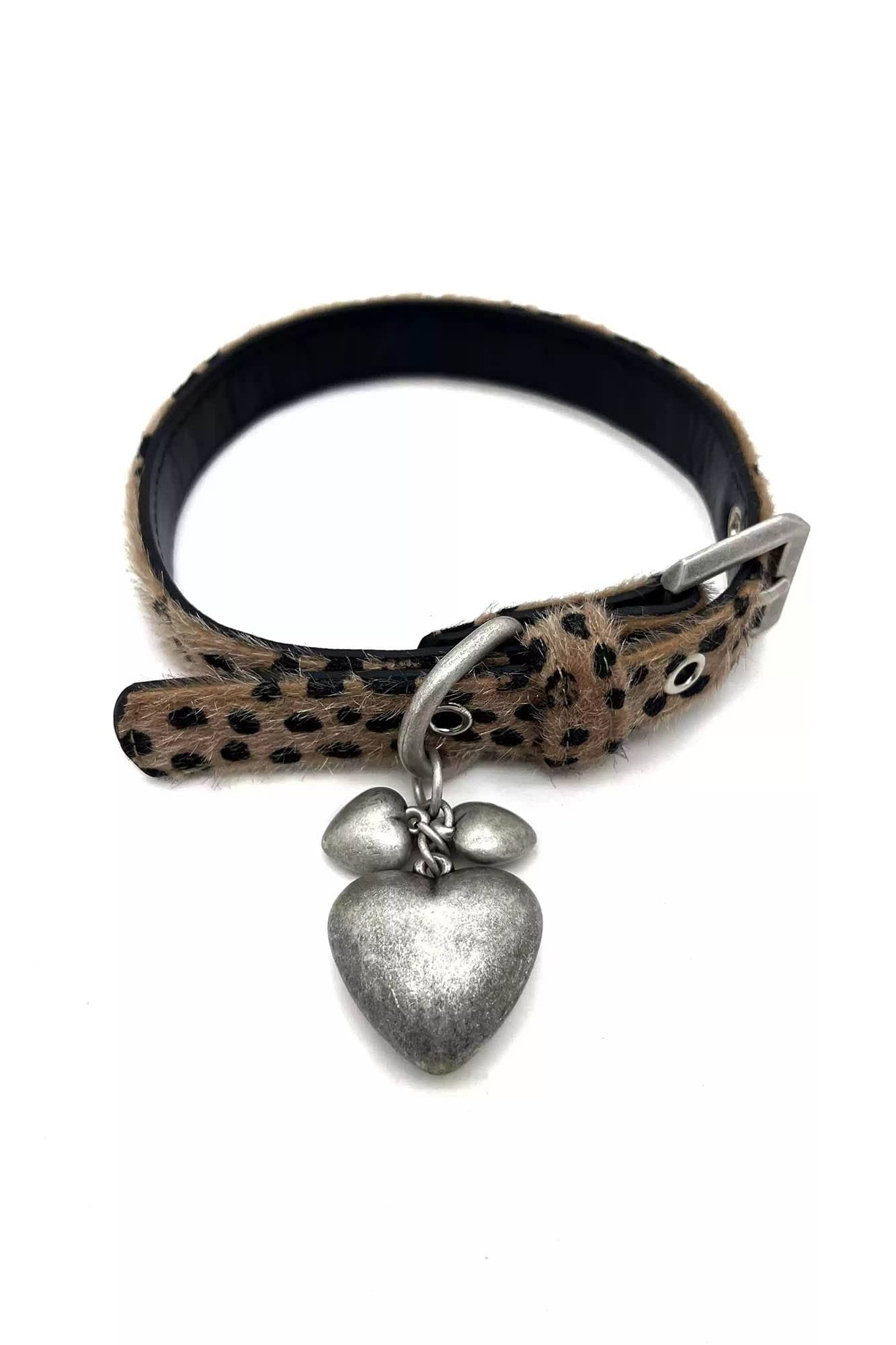 SCHWARZGOLD Mohair Metal Heart Choker, premium urban and streetwear designers apparel on PROJECTISR.com, SCHWARZGOLD