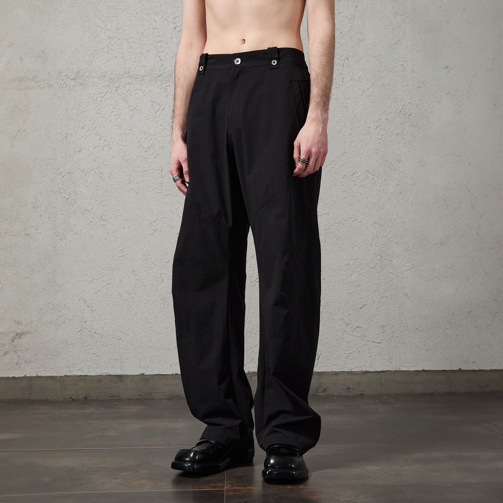 ORGANIC EMOTION Retro Spliced Curved Pants