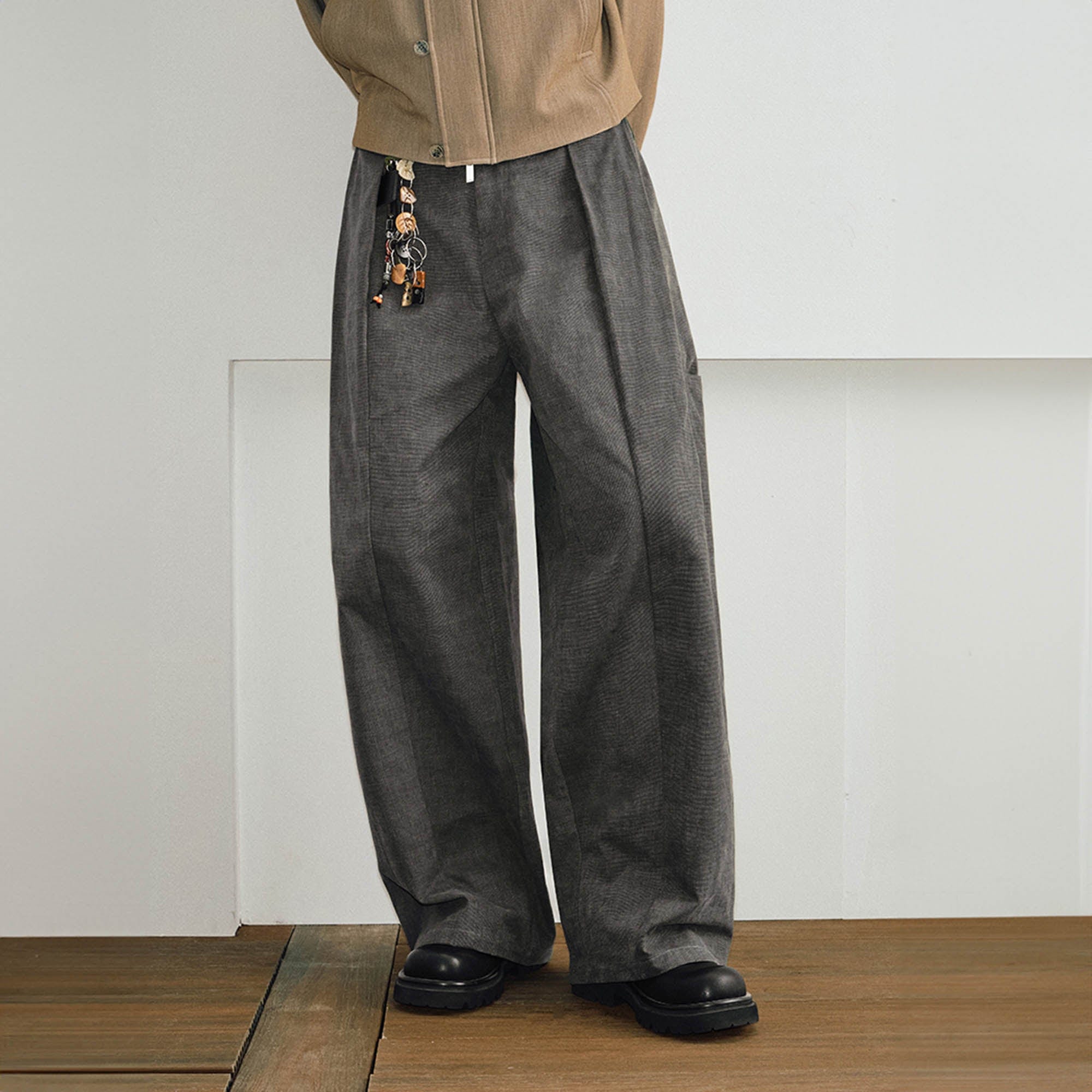 KREATE Pleated Multi-Pocket Baggy Pants