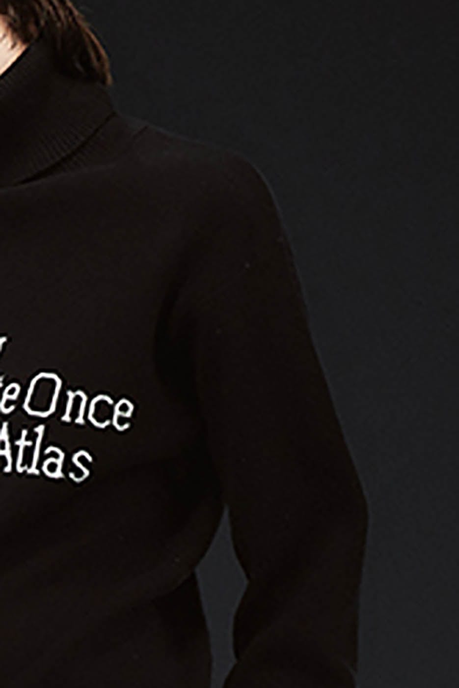 ARTIFICIAL WORLD Essential Slogan Turtleneck Sweater