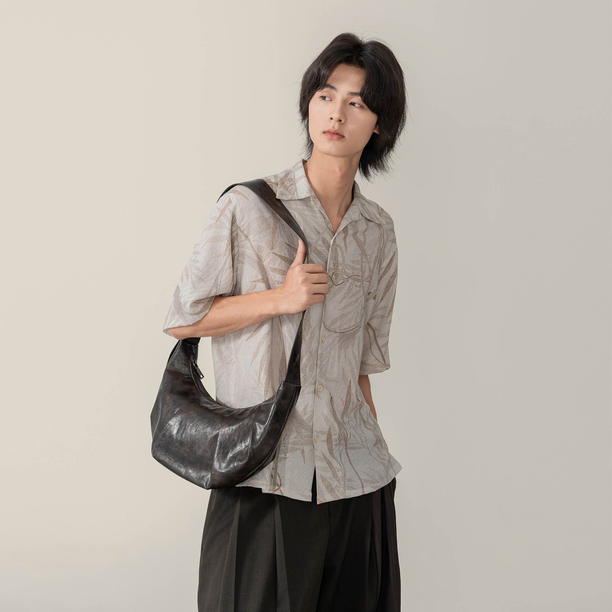 MOITIEDEPETALE Retro Foliage Half Shirt