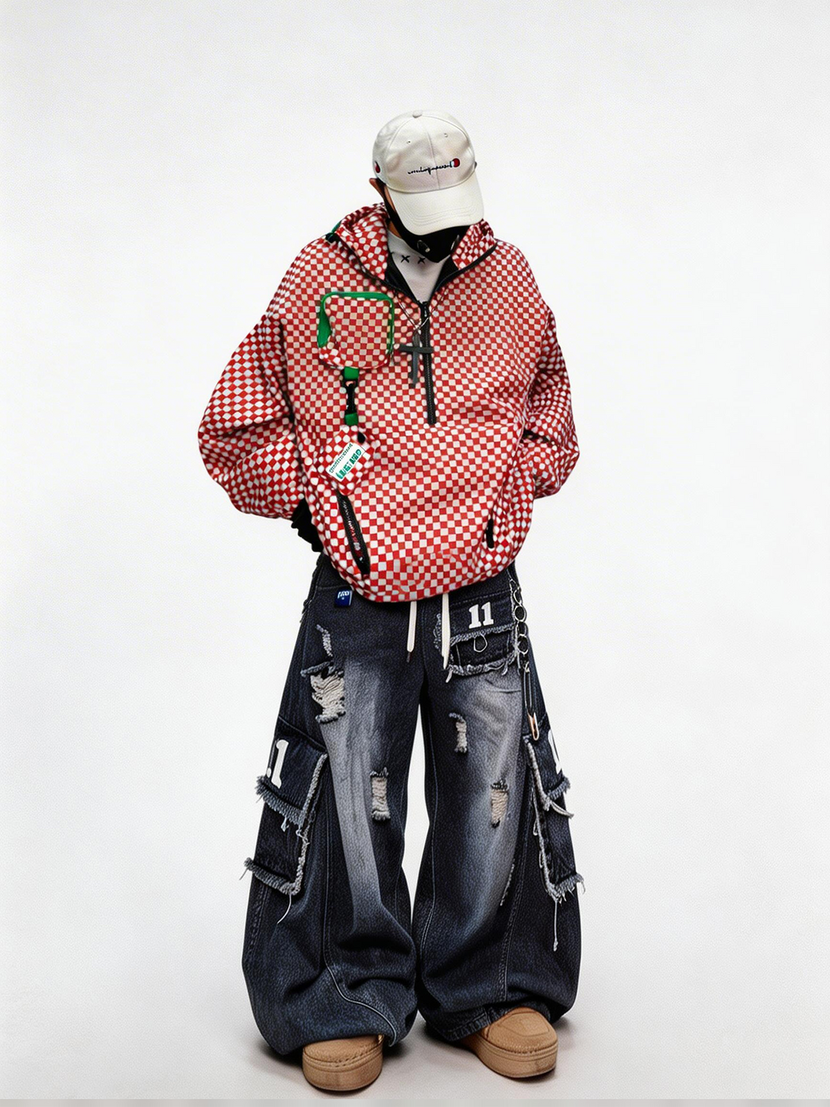 UUCSCC Checkerboard Hooded Windbreaker Hoodie