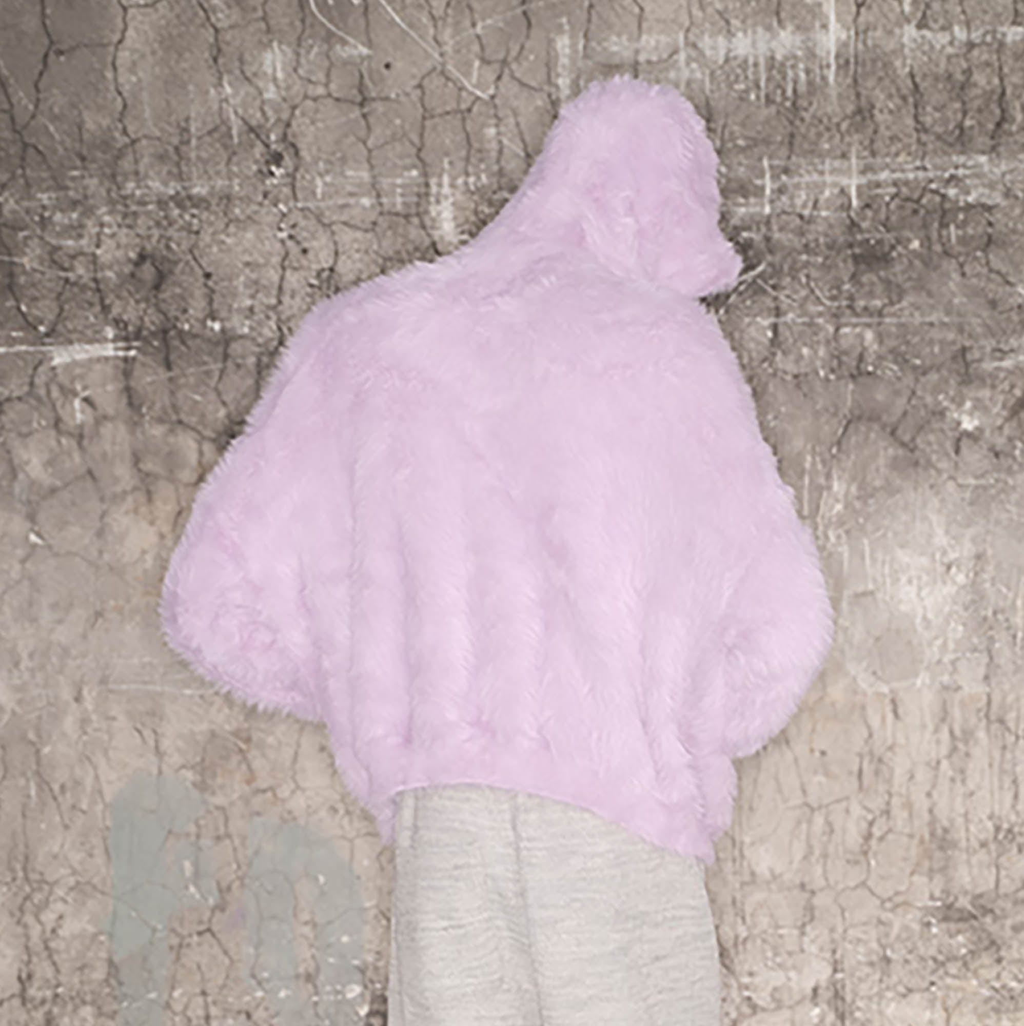 TRIANGLE PROJECT Fuzzy Zip-Up Hoodie