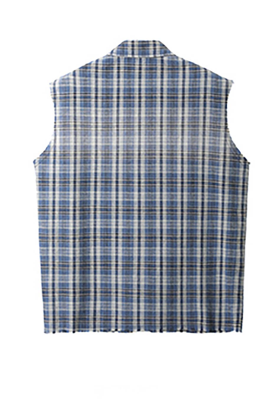 KREATE Distressed Plaid Vest