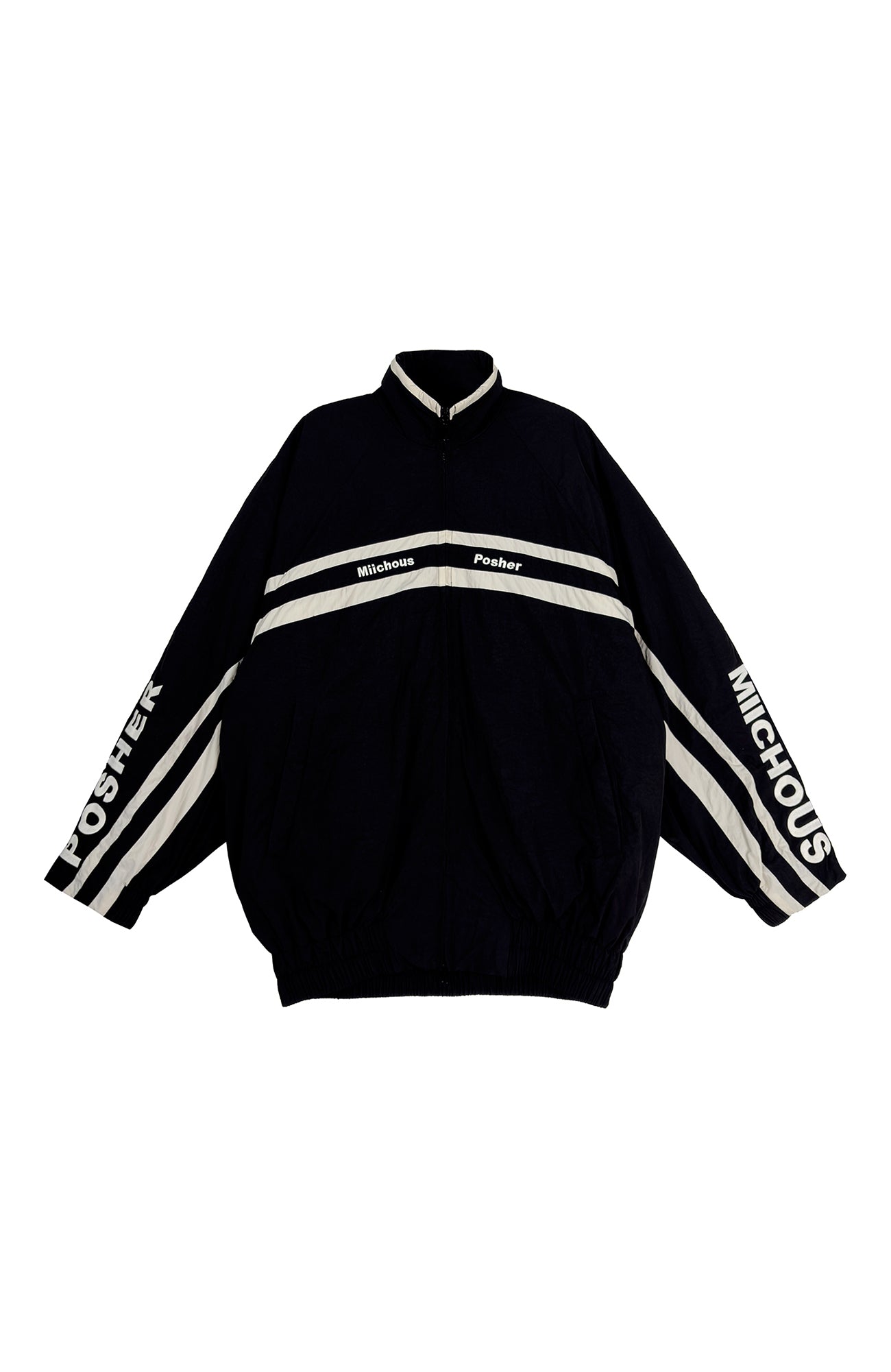 MIICHOUS Contrast Stripes Paneled Padded Jacket